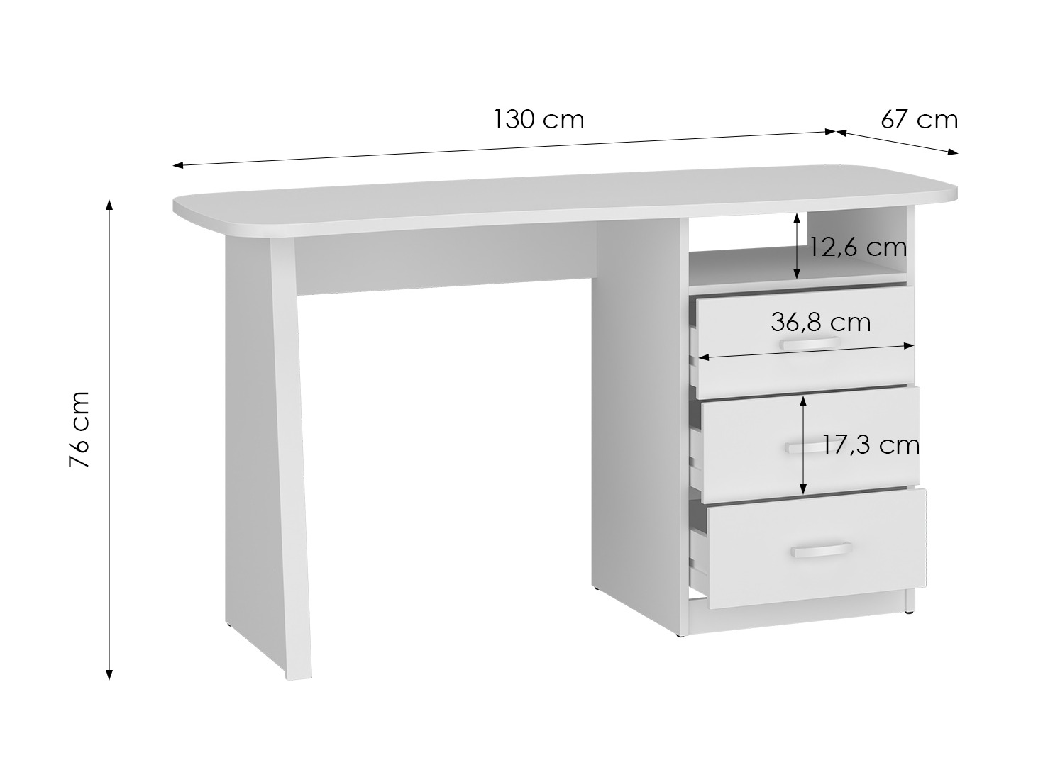 Γραφείο Ontario 204 (Άσπρο)