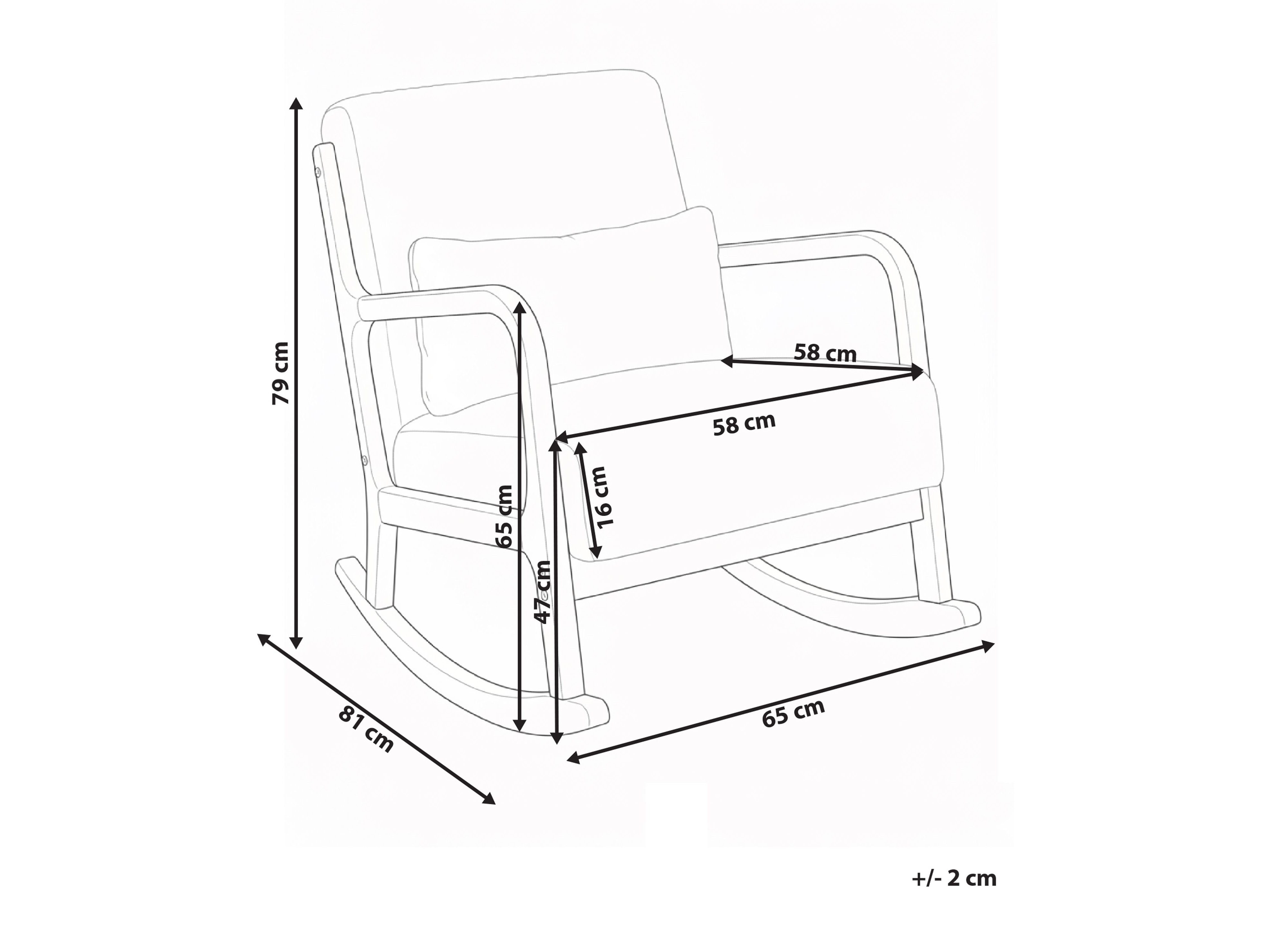 Κουνιστή καρέκλα Berwyn 2882 (Μπεζ)