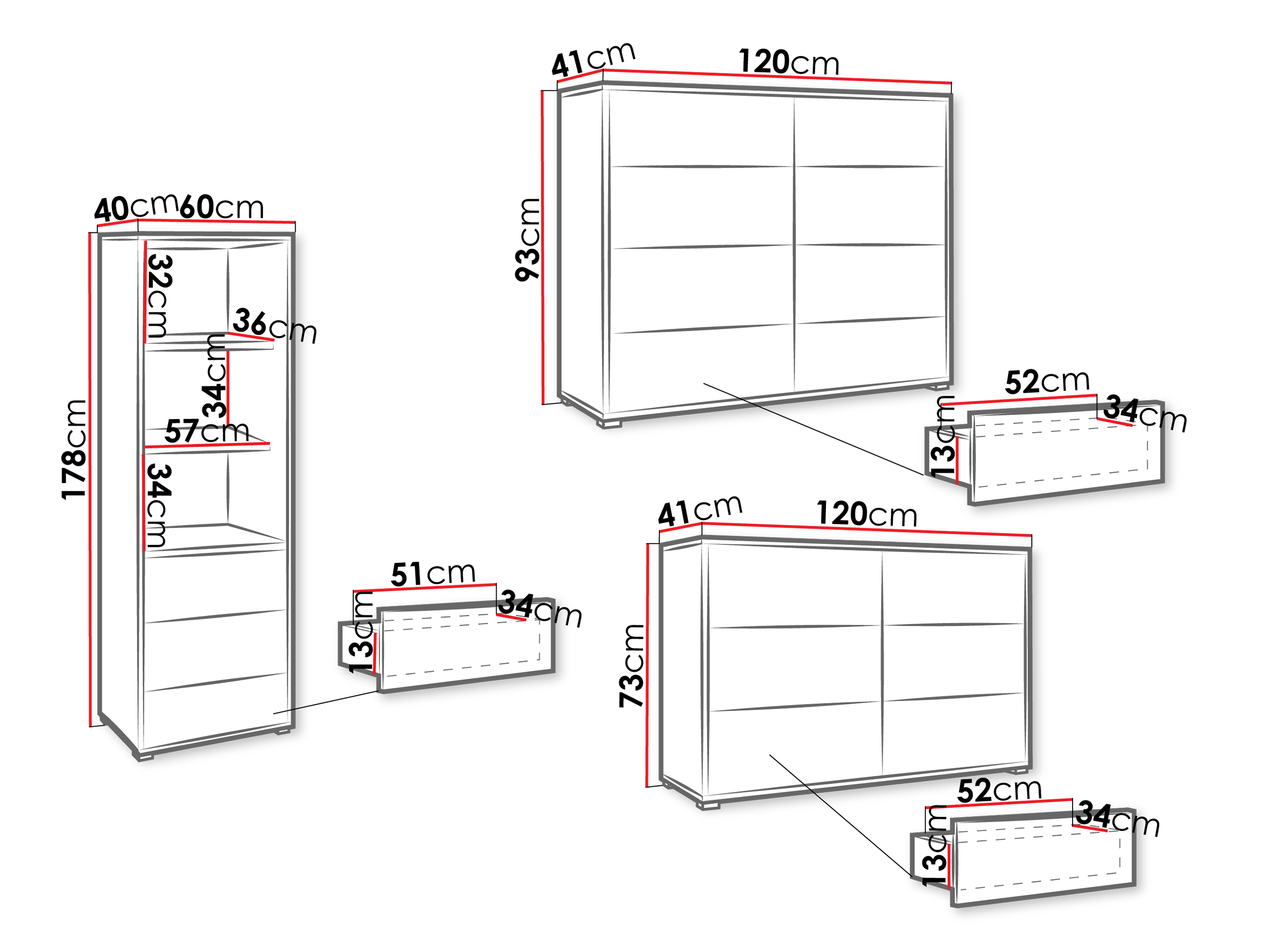 Σετ επίπλων σαλονιού Comfivo Tutela I (Άσπρο)