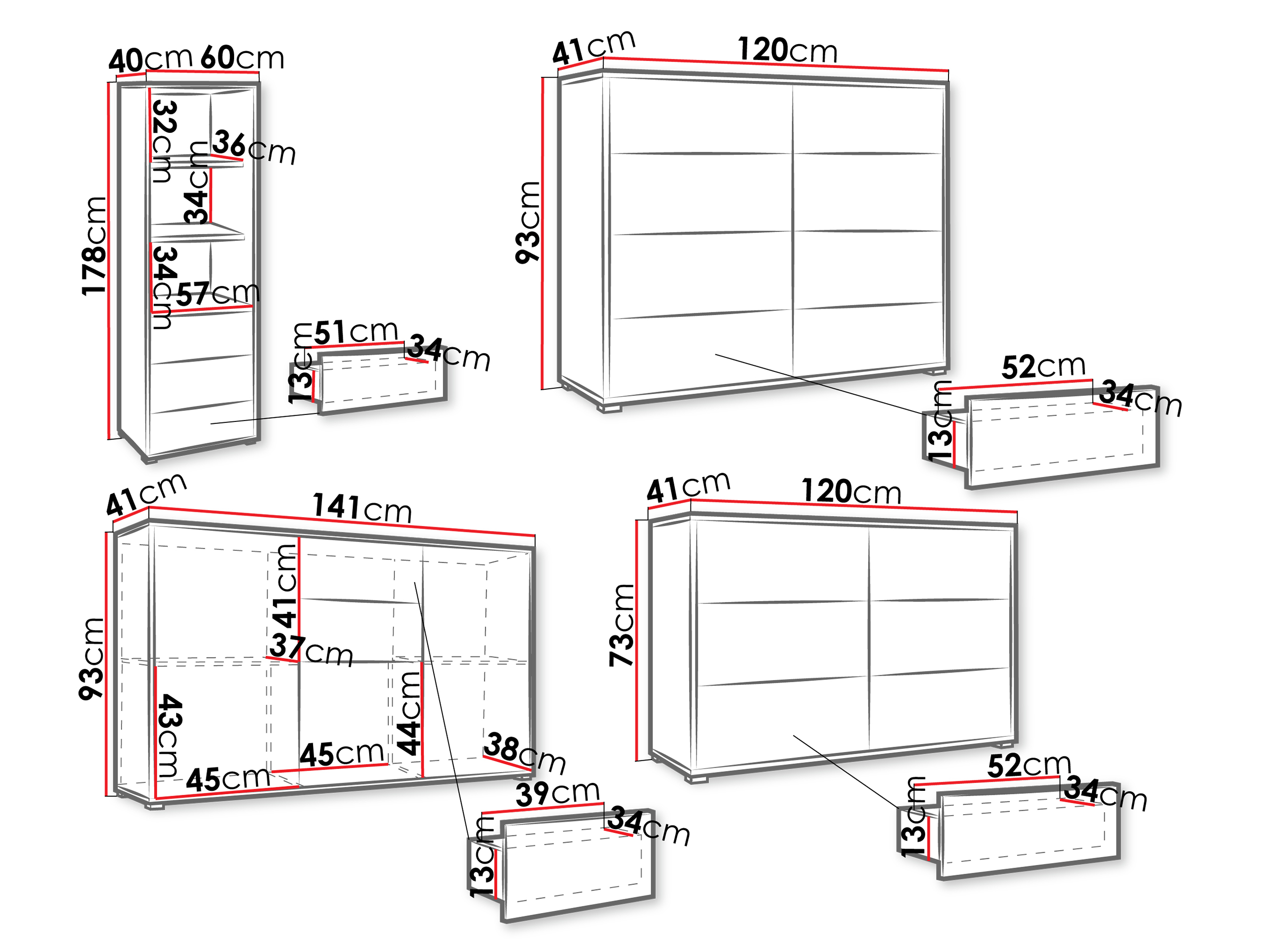 Σετ επίπλων σαλονιού Comfivo Tutela II (Άσπρο)