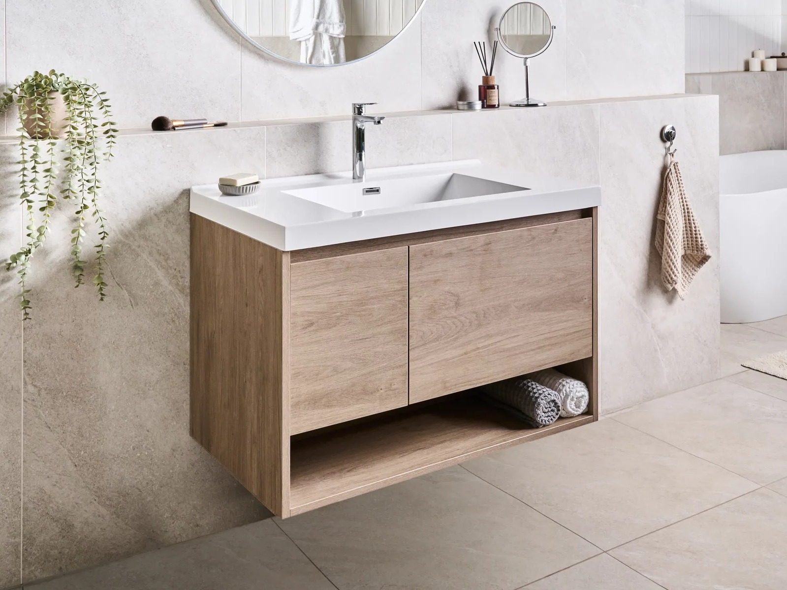 Επιτοίχιο ντουλάπι μπάνιου με υποδοχή νιπτήρα Berwyn 2897