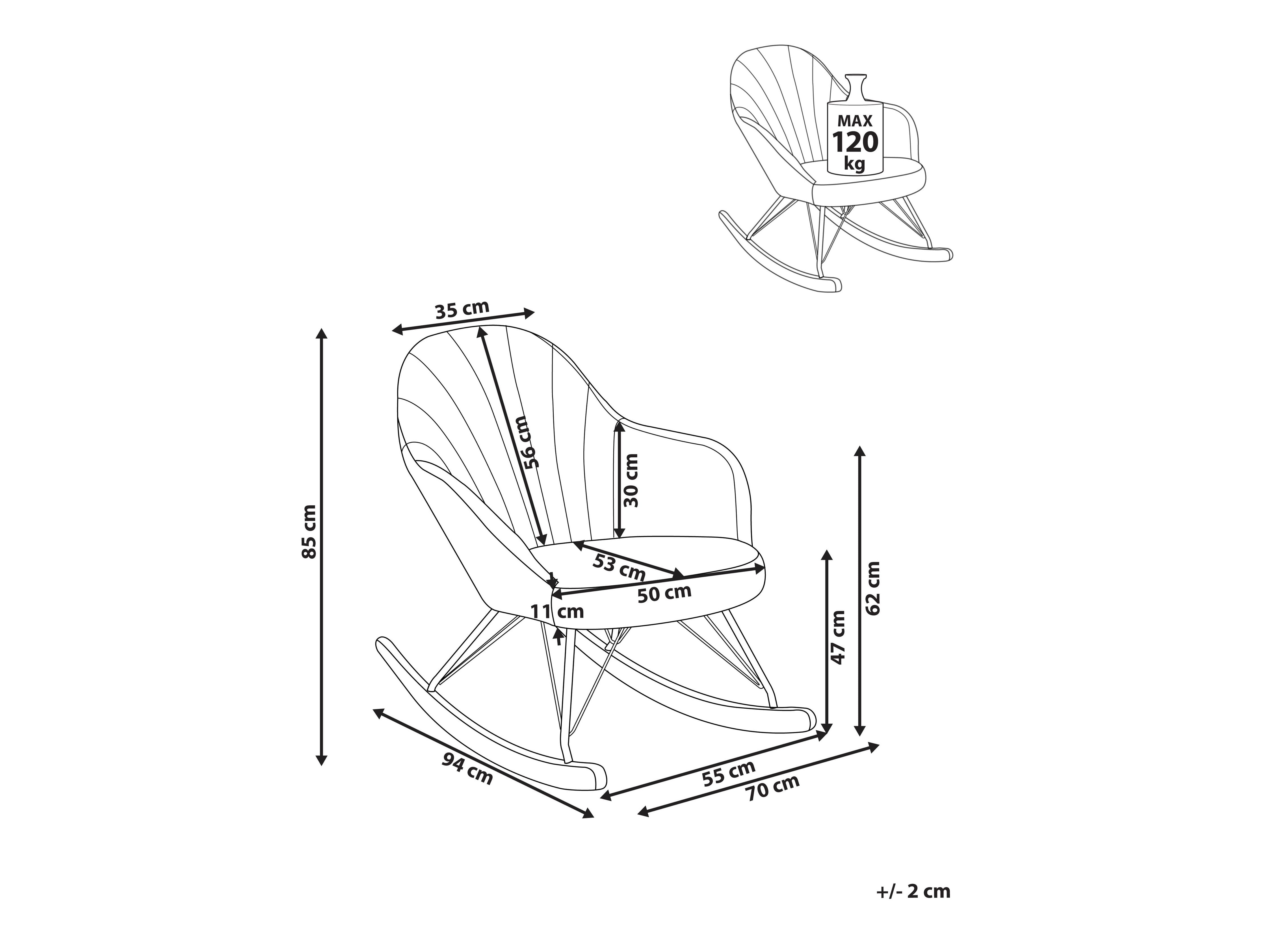 Rocking chair Berwyn 2895 (White)