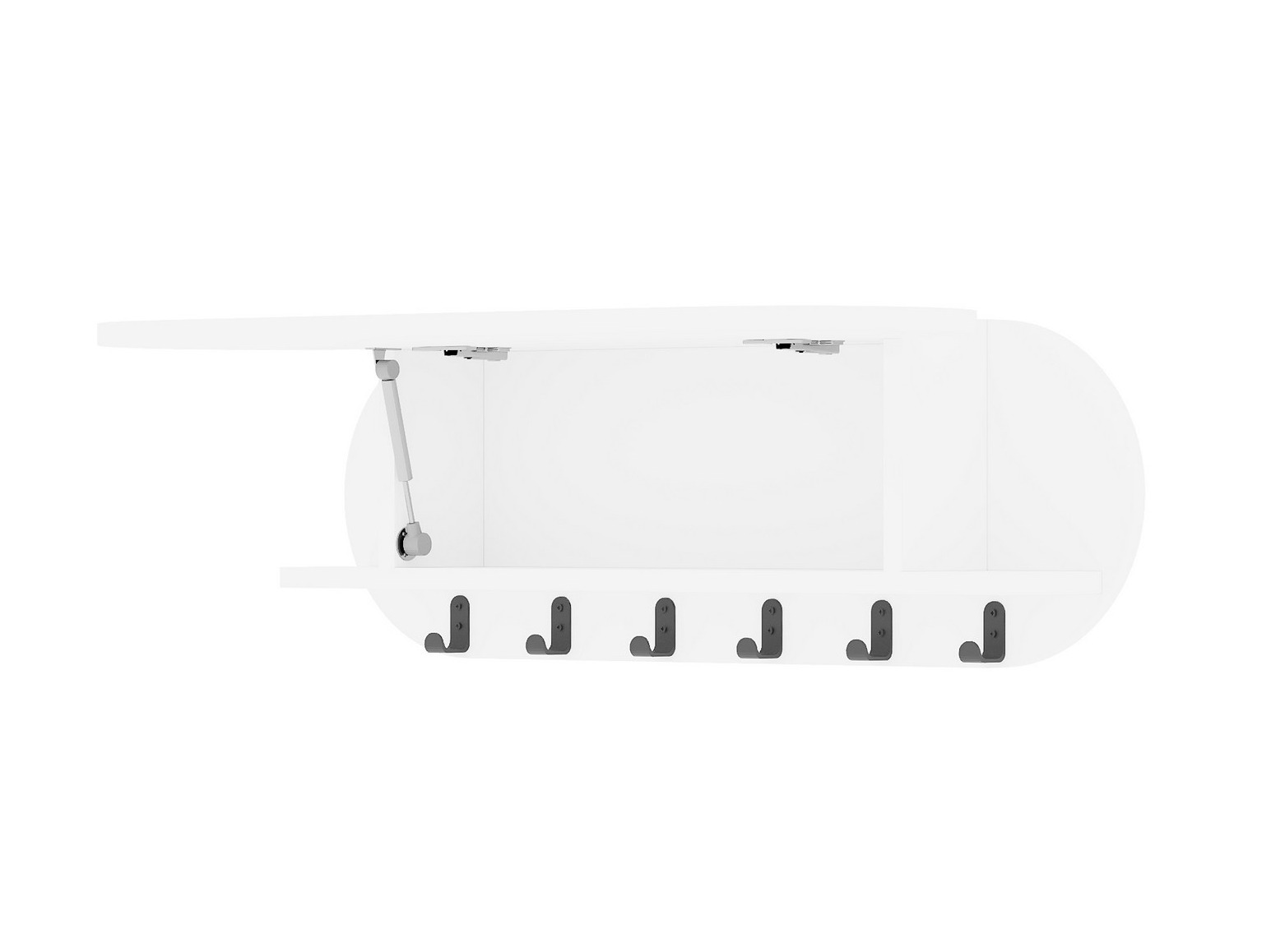 Coat rack Kailua 2144 (White)