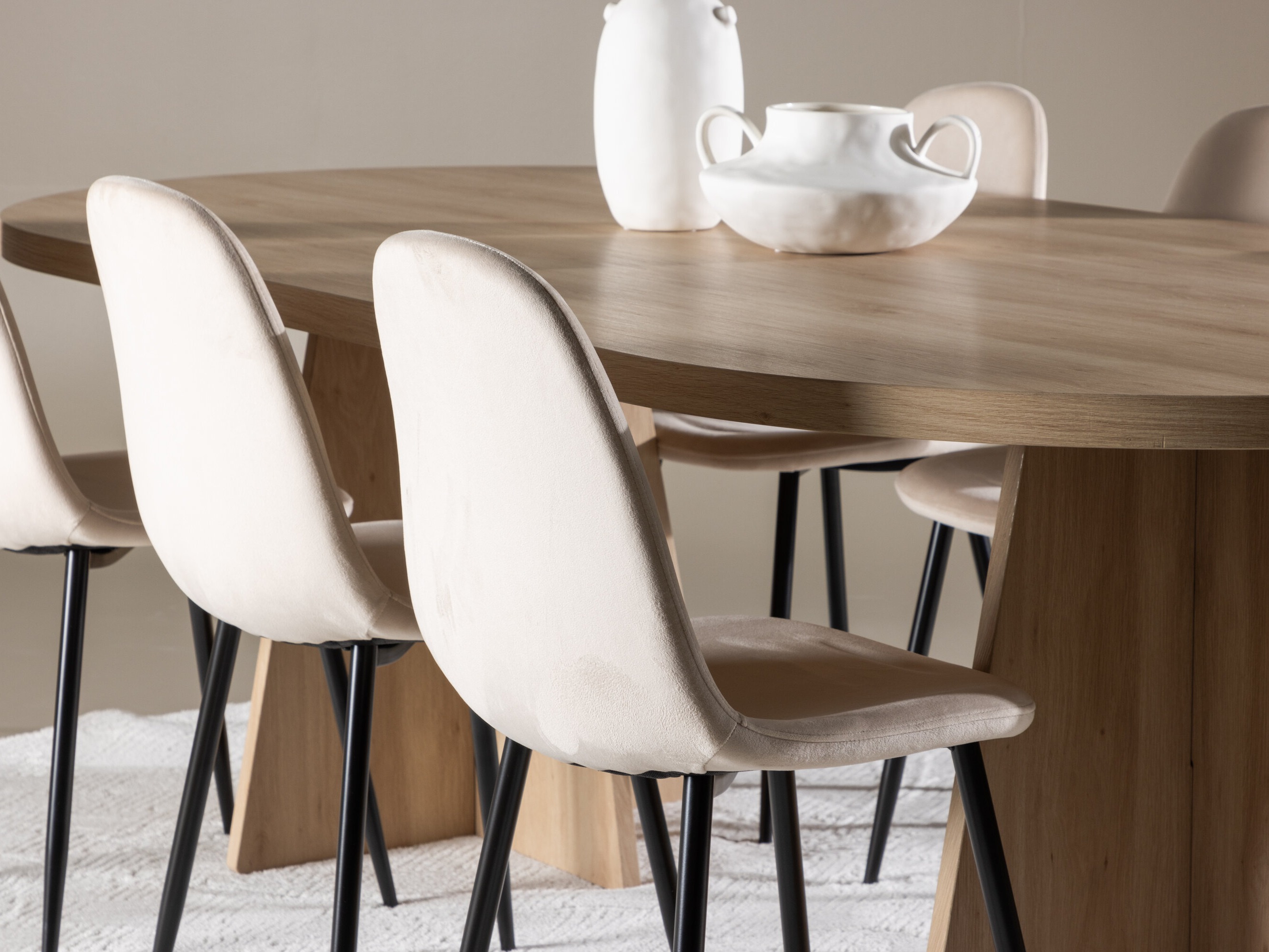 Σετ τραπεζαρίας Dallas 4998 (Μπεζ)