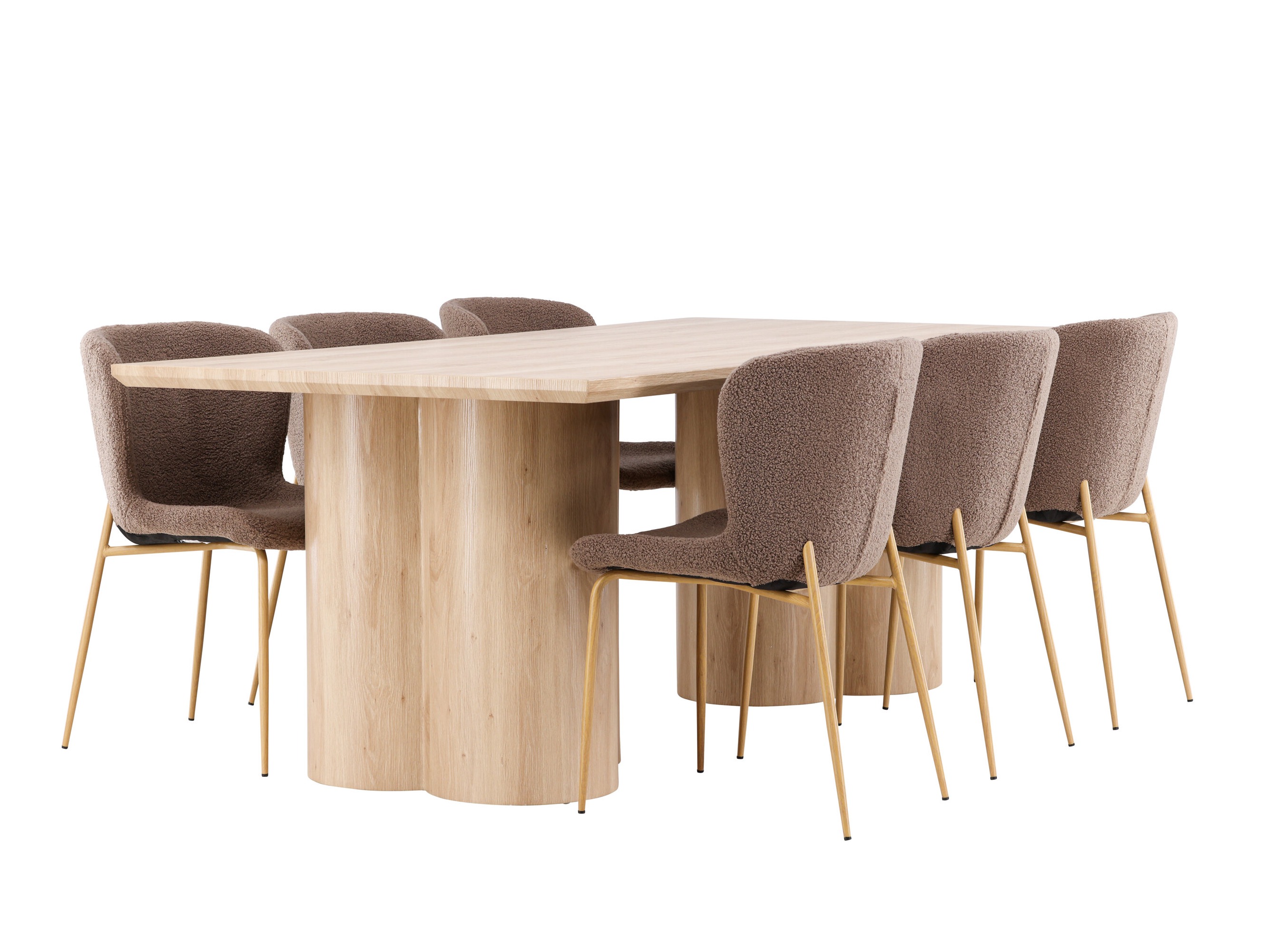 Σετ τραπεζαρίας Dallas 5021 (Καφέ)