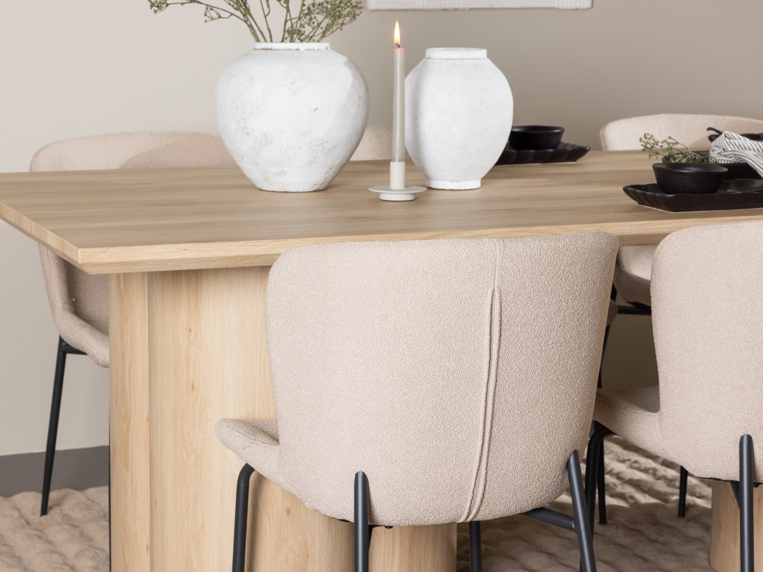 Σετ τραπεζαρίας Dallas 5021 (Μπεζ)