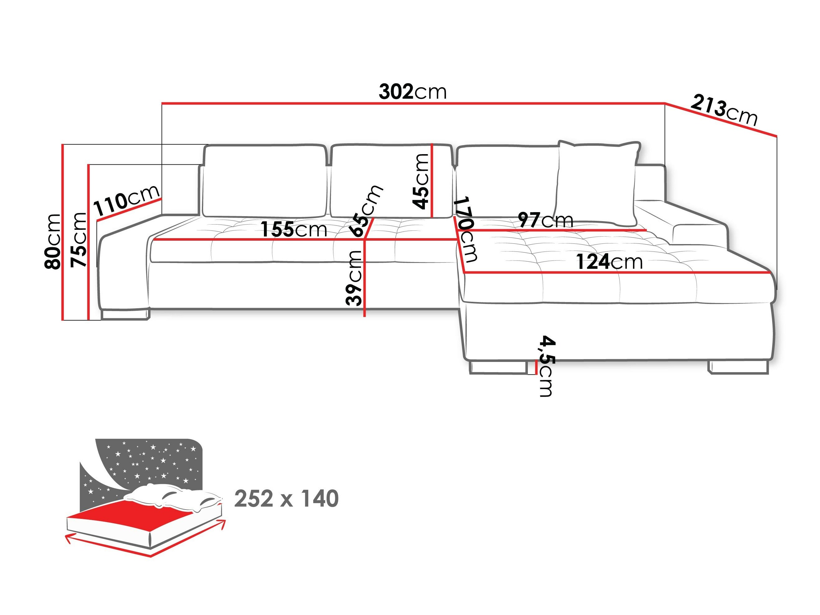 Γωνιακός Καναπές Comfivo 147 (Majorka 03)