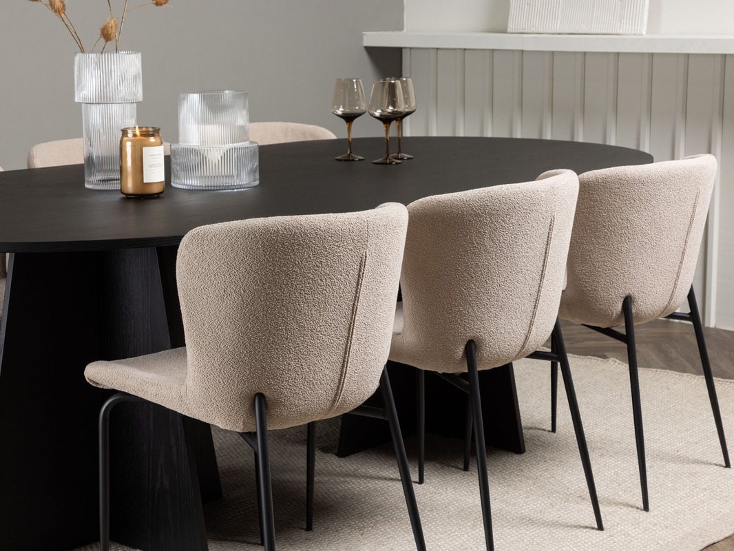 Σετ τραπεζαρίας Dallas 5052 (Μπεζ)