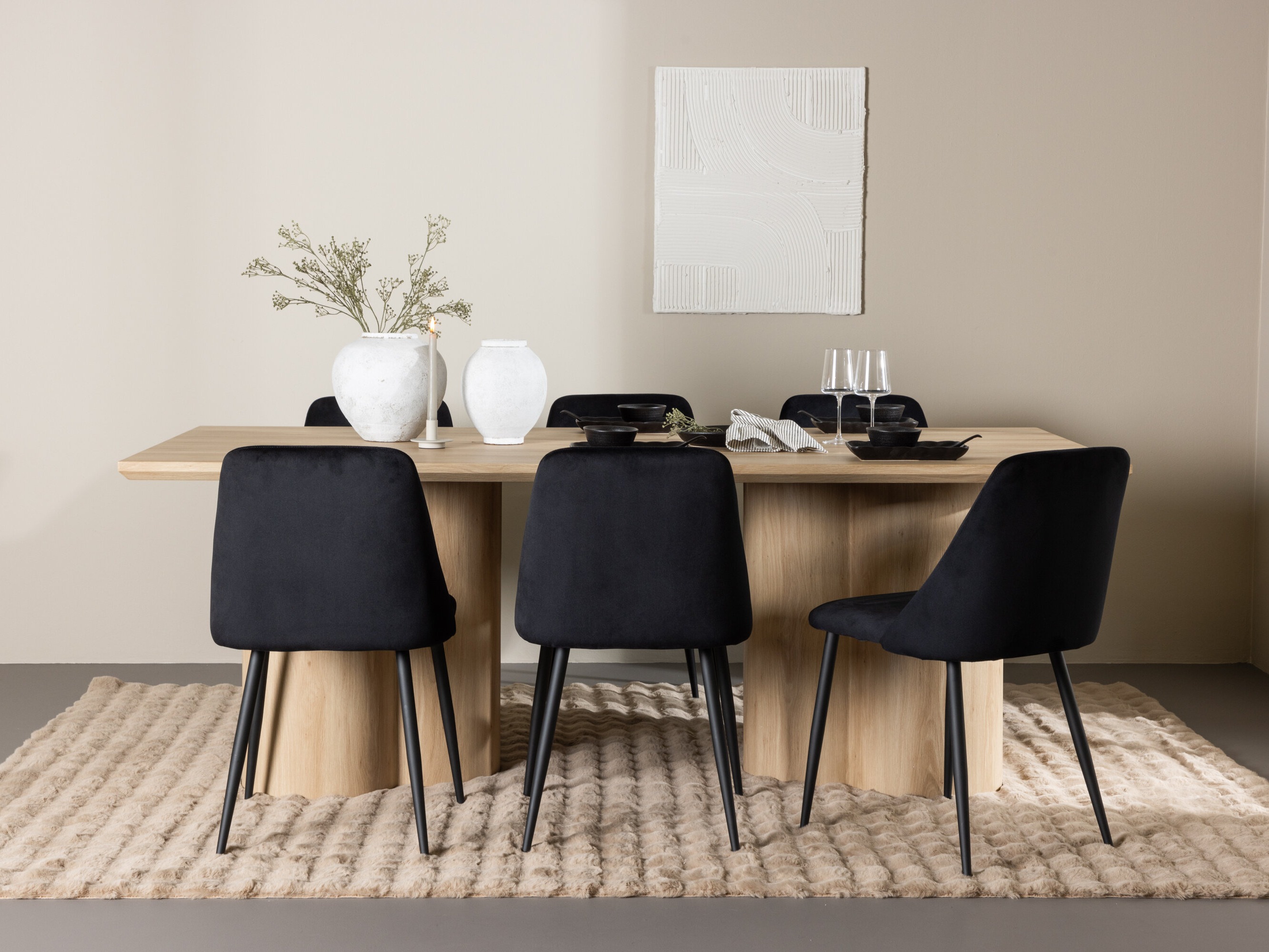 Σετ τραπεζαρίας Dallas 5182 (Ανοιχτό χρώμα ξύλου)