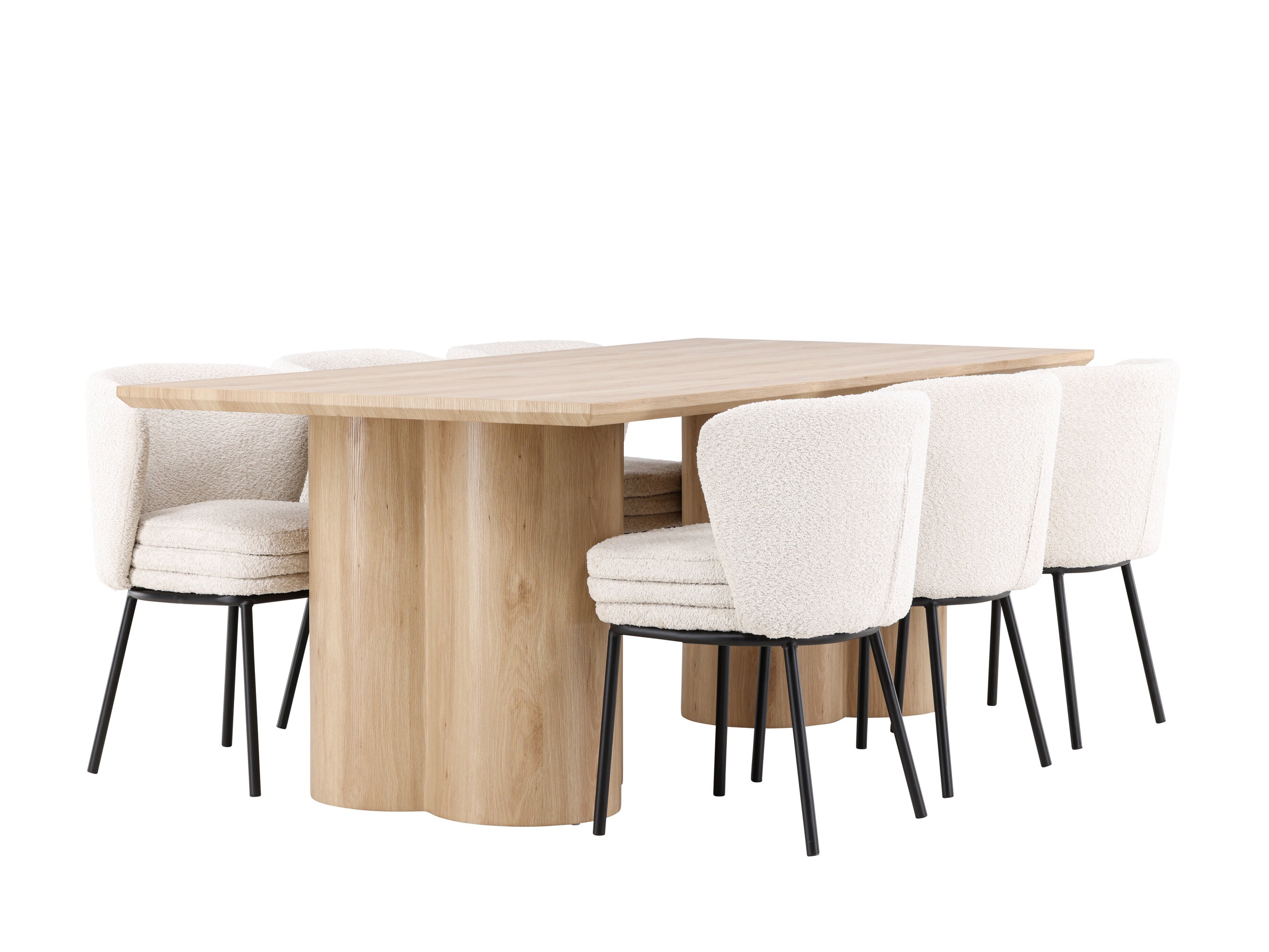 Σετ τραπεζαρίας Dallas 5176 (Ανοιχτό χρώμα ξύλου)