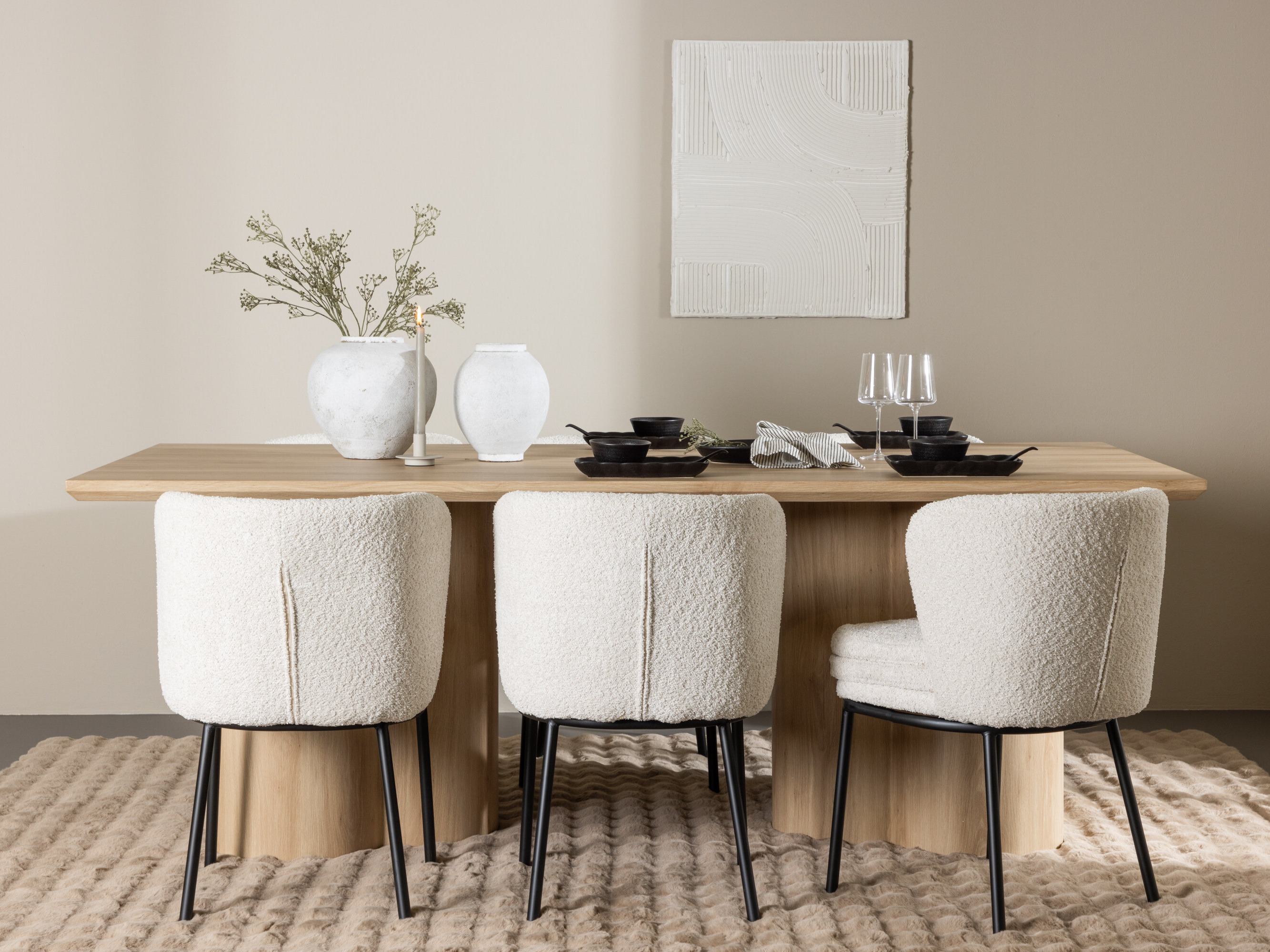 Σετ τραπεζαρίας Dallas 5176 (Ανοιχτό χρώμα ξύλου)