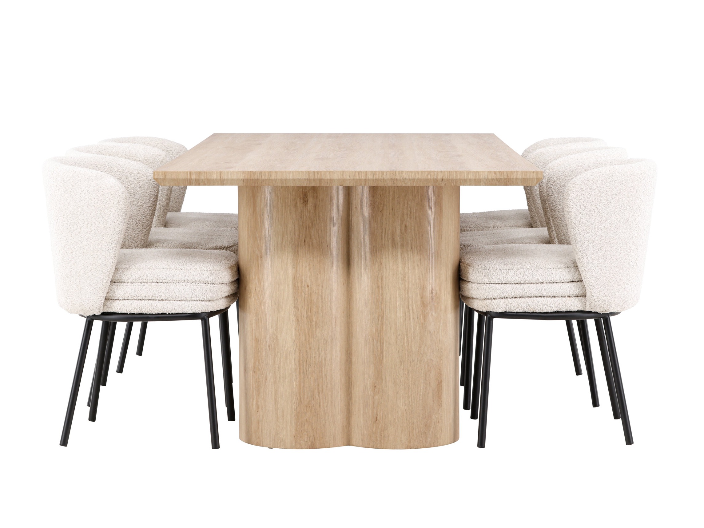 Σετ τραπεζαρίας Dallas 5176 (Ανοιχτό χρώμα ξύλου)