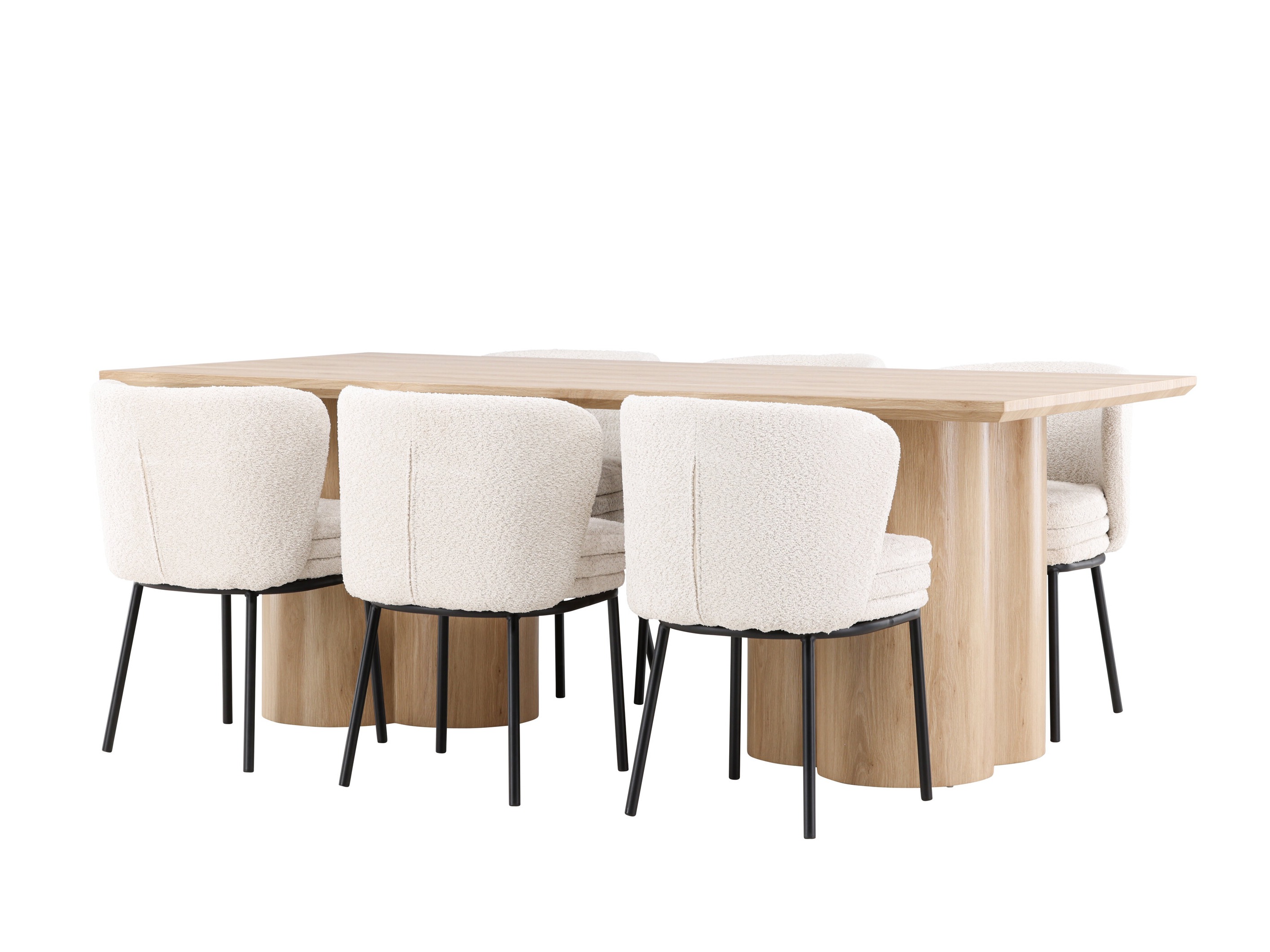 Σετ τραπεζαρίας Dallas 5176 (Ανοιχτό χρώμα ξύλου)