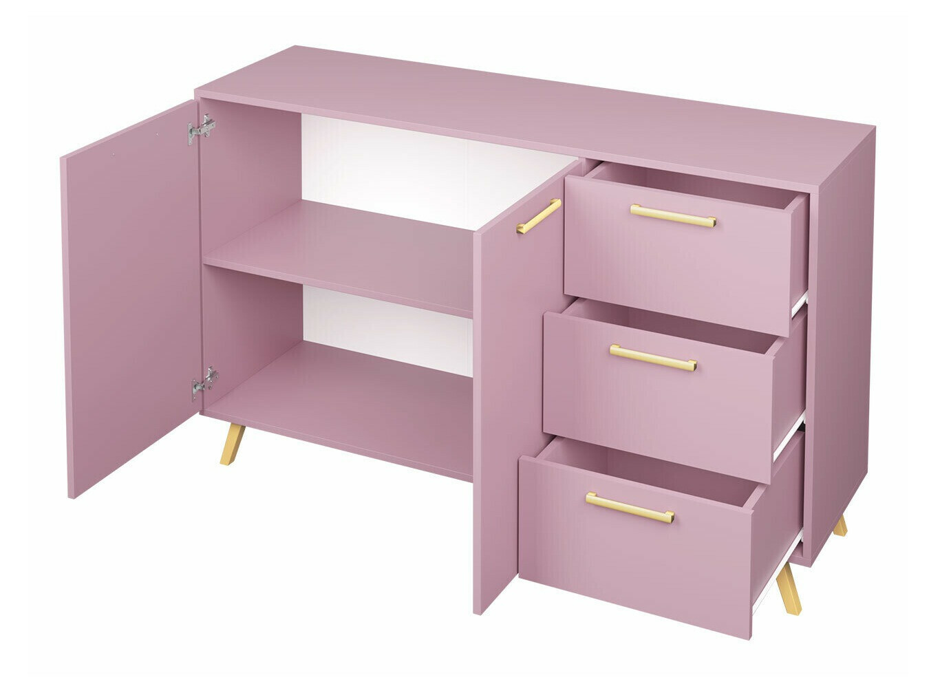 Συρταριέρα Rosa (Μωβ + Χρυσό)