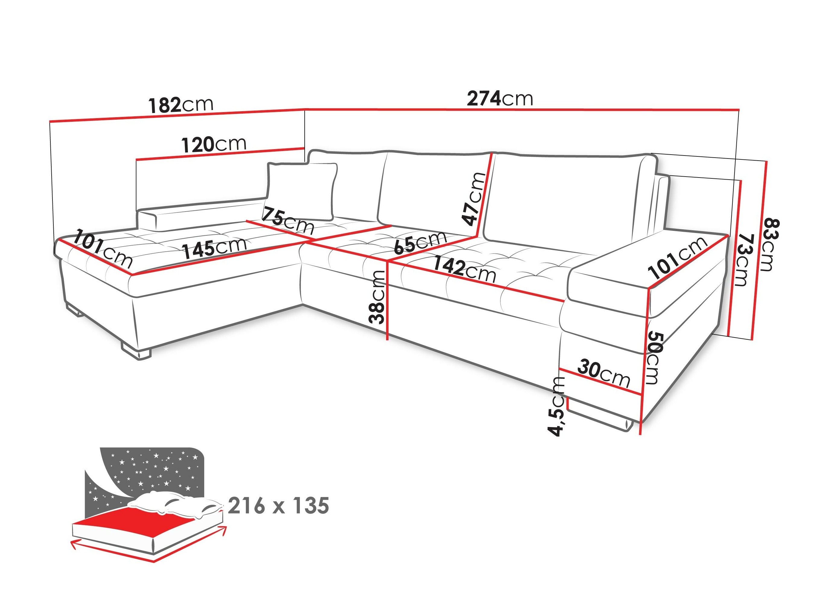 Γωνιακός Καναπές Comfivo 212 (Otusso 14 + Sorriso 04)