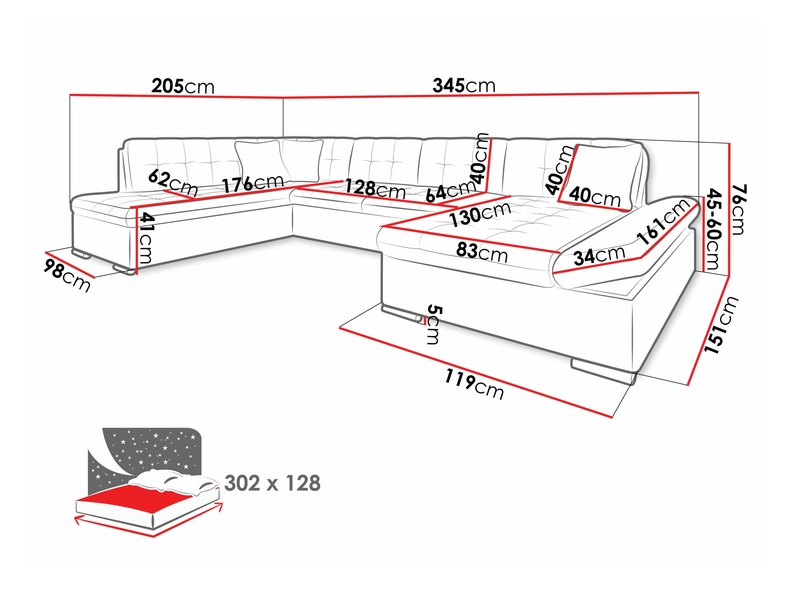 Γωνιακός Καναπές Comfivo Tilia II (Venus Velvet 2918 + Magic Velet 2258)