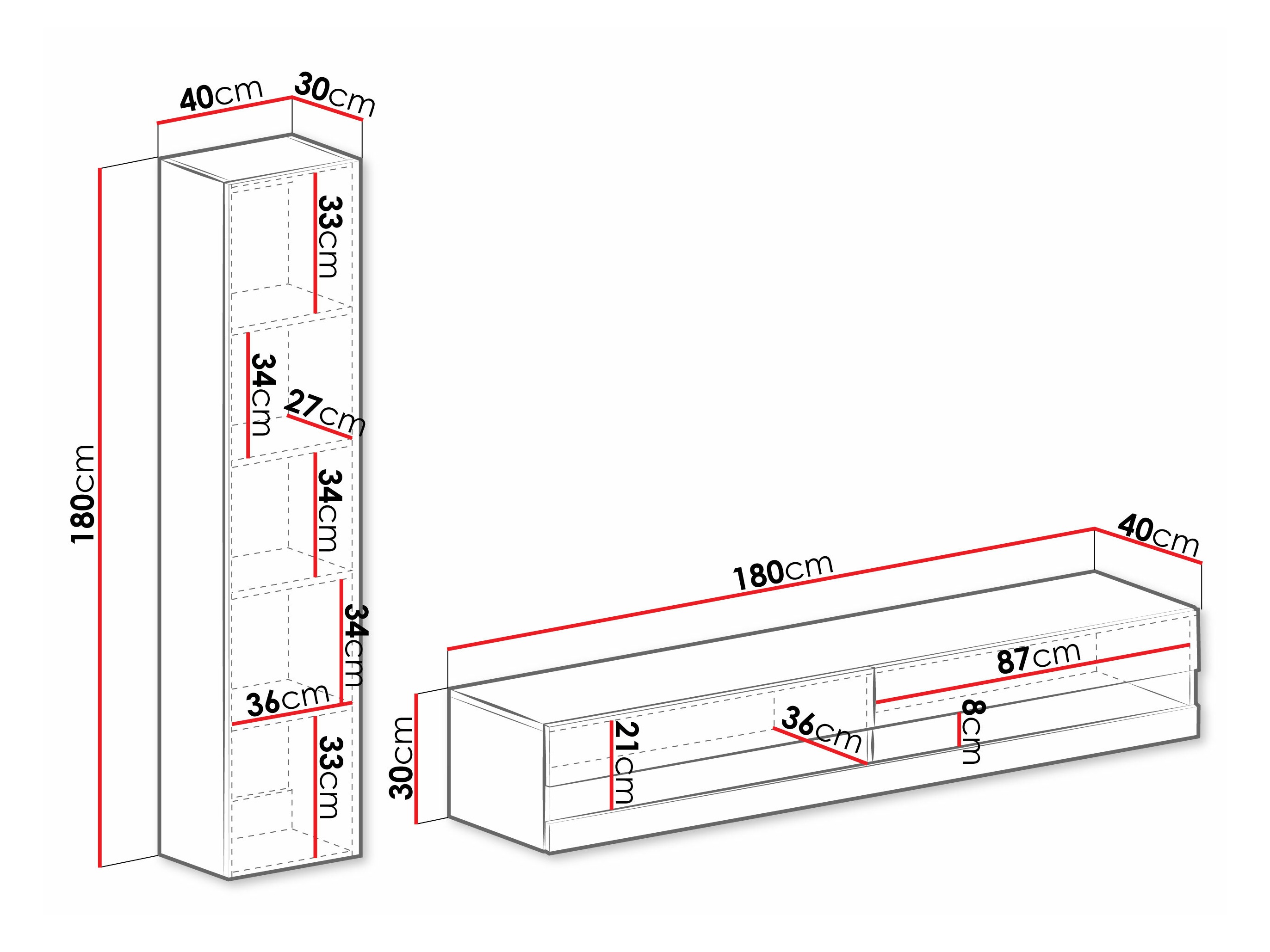 Σετ επίπλων σαλονιού Vilrin VI (Μαύρο + Γυαλιστερό μαύρο)