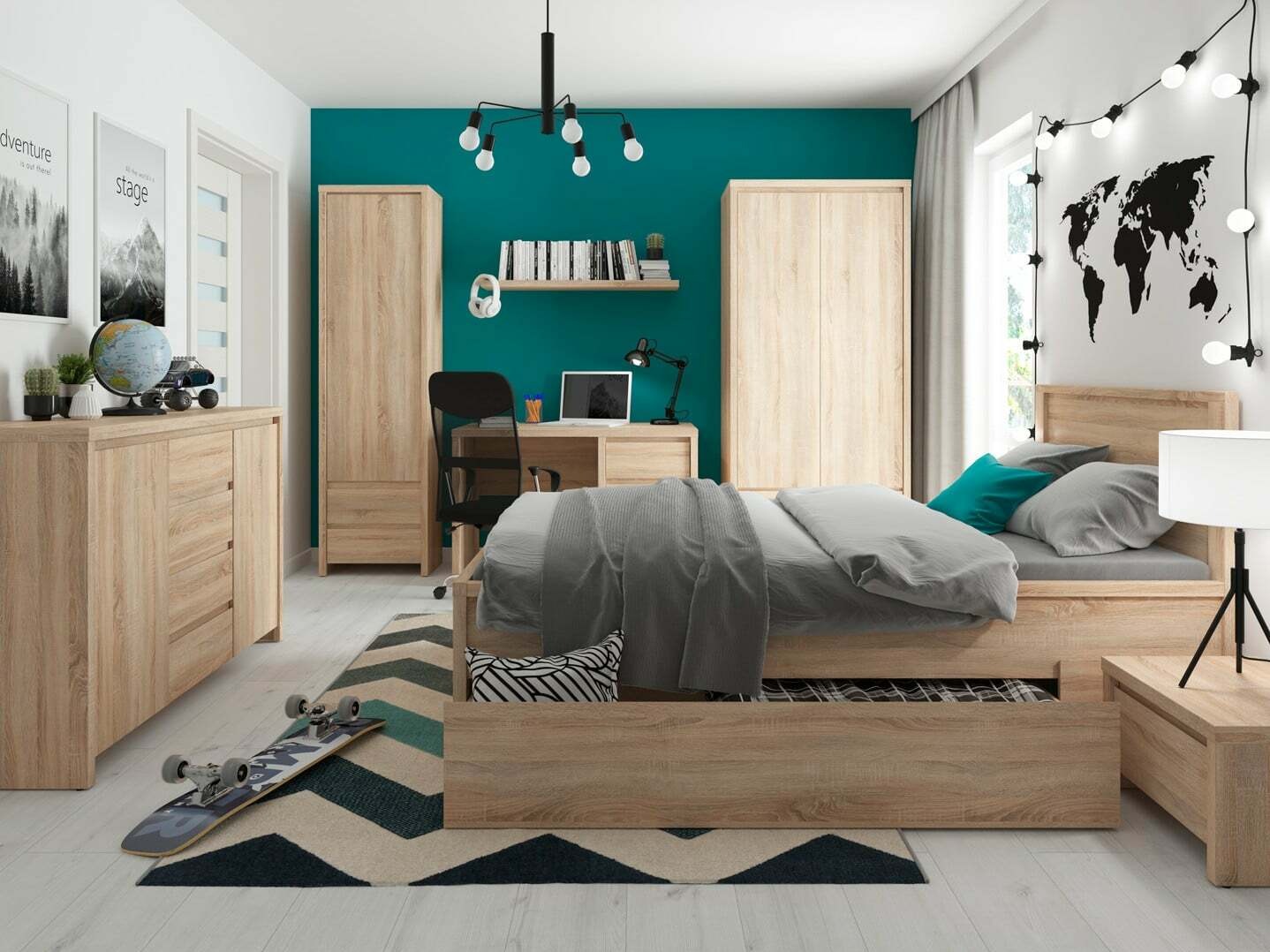 Chest of drawers Nolroma 103 (Sonoma oak)