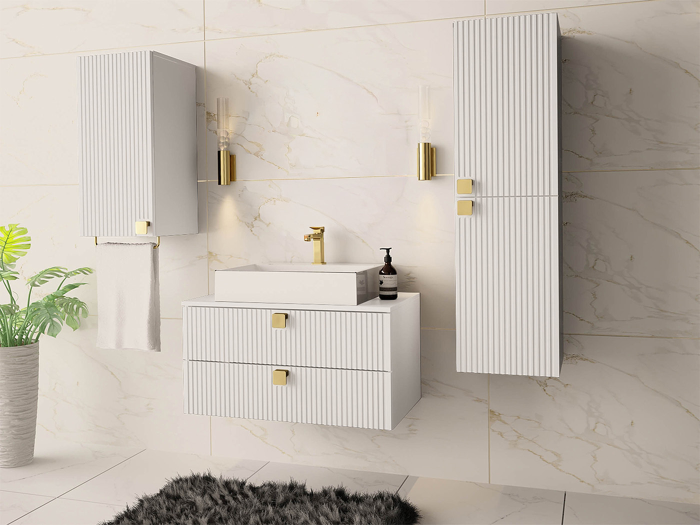 Bathroom set Panium II (White)