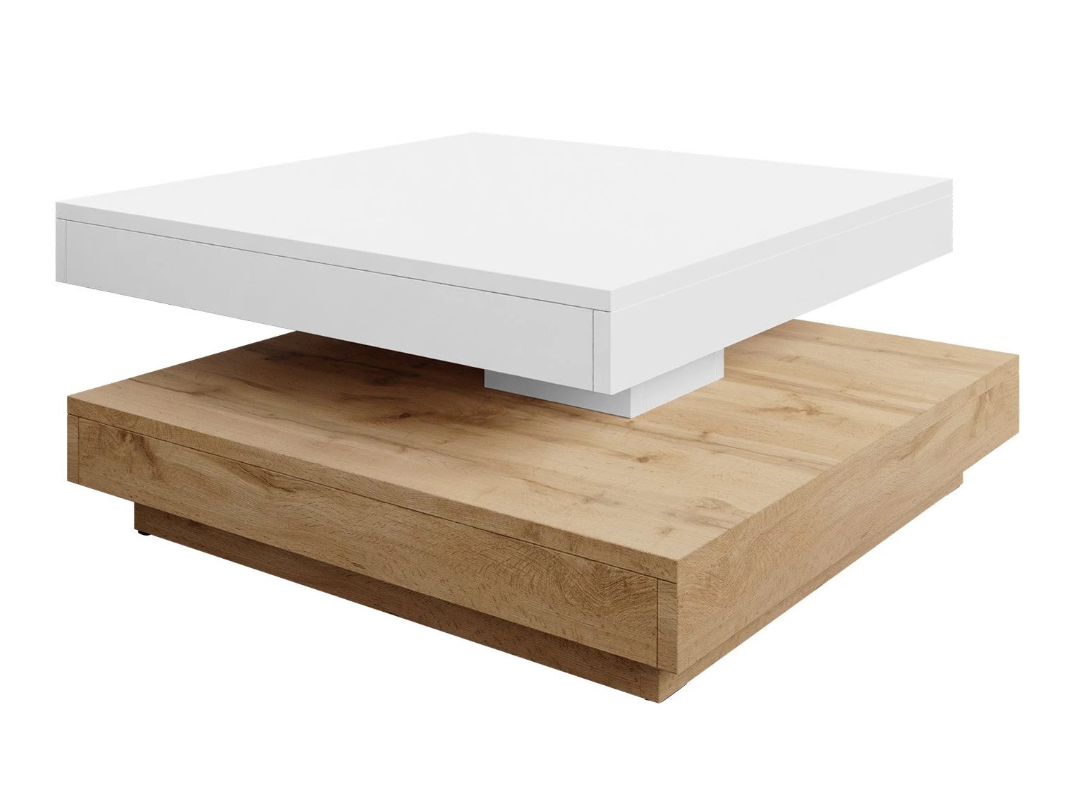 Coffee table transformer Comfivo Pisces (Wotan Oak + White)