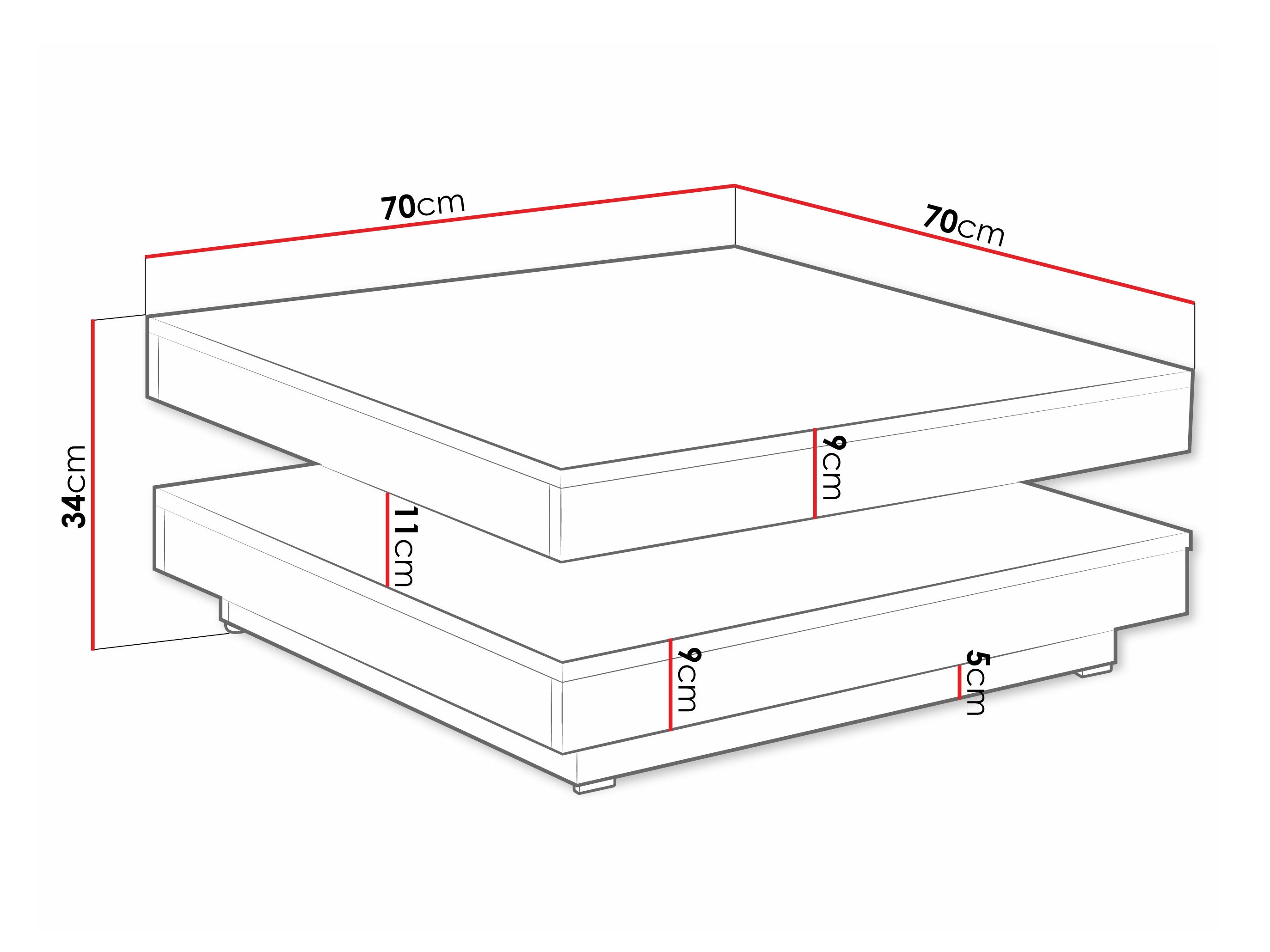 Πολυμορφικό τραπέζι σαλονιού Comfivo Pisces (Δρυς wotan + Άσπρο)