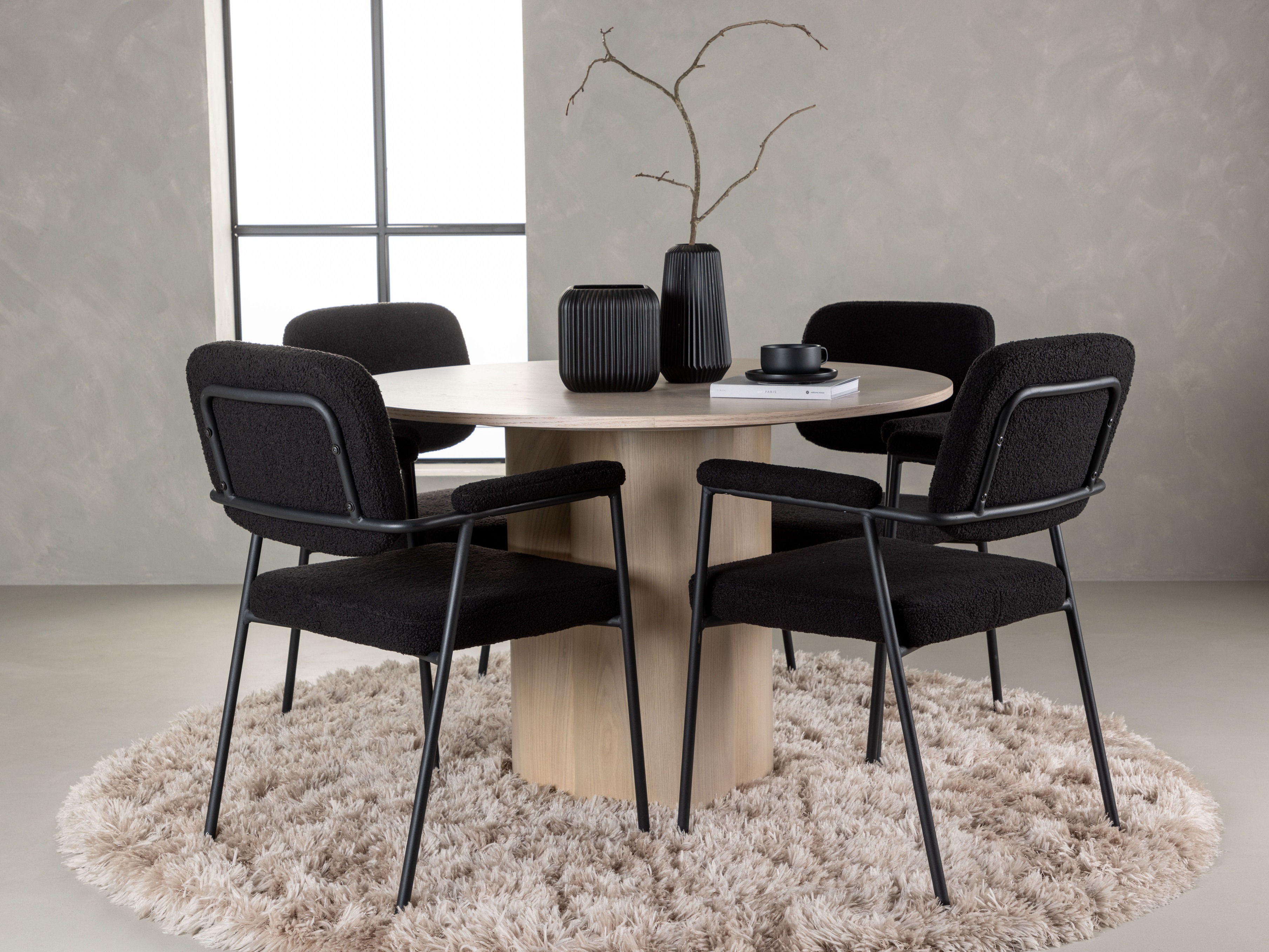 Σετ τραπεζαρίας Dallas 4358 (Ανοιχτό χρώμα ξύλου)