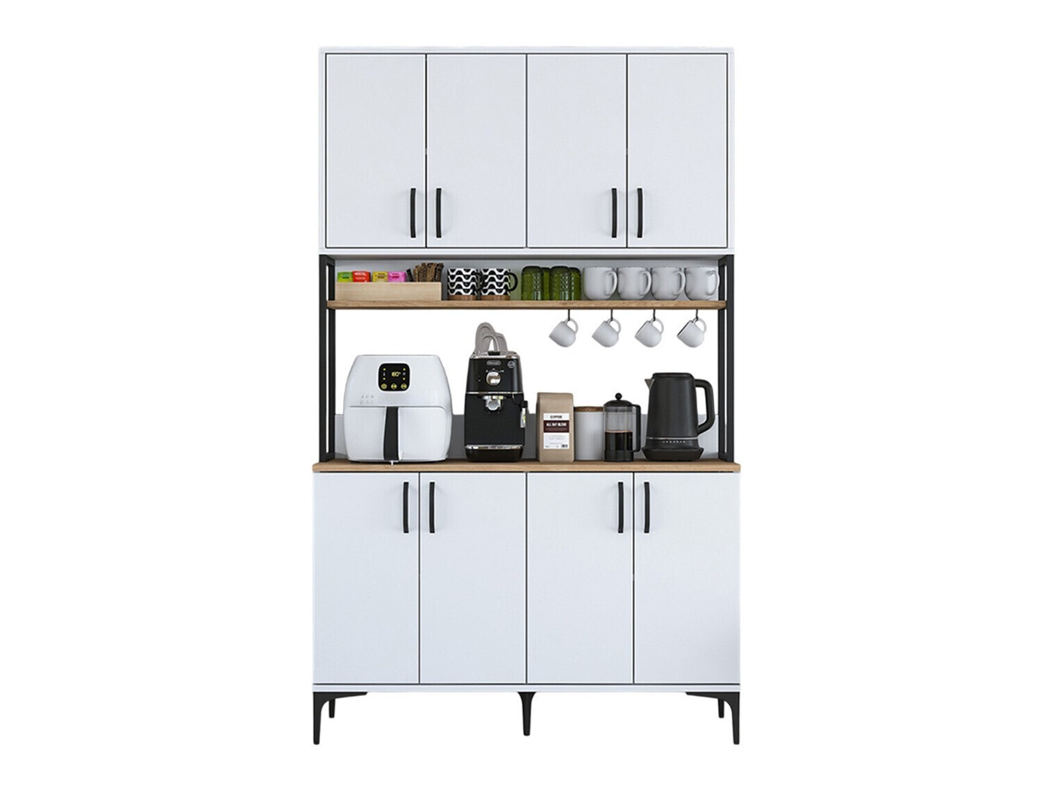 Multifunctional furniture Kailua 2678 (White + Walnut)