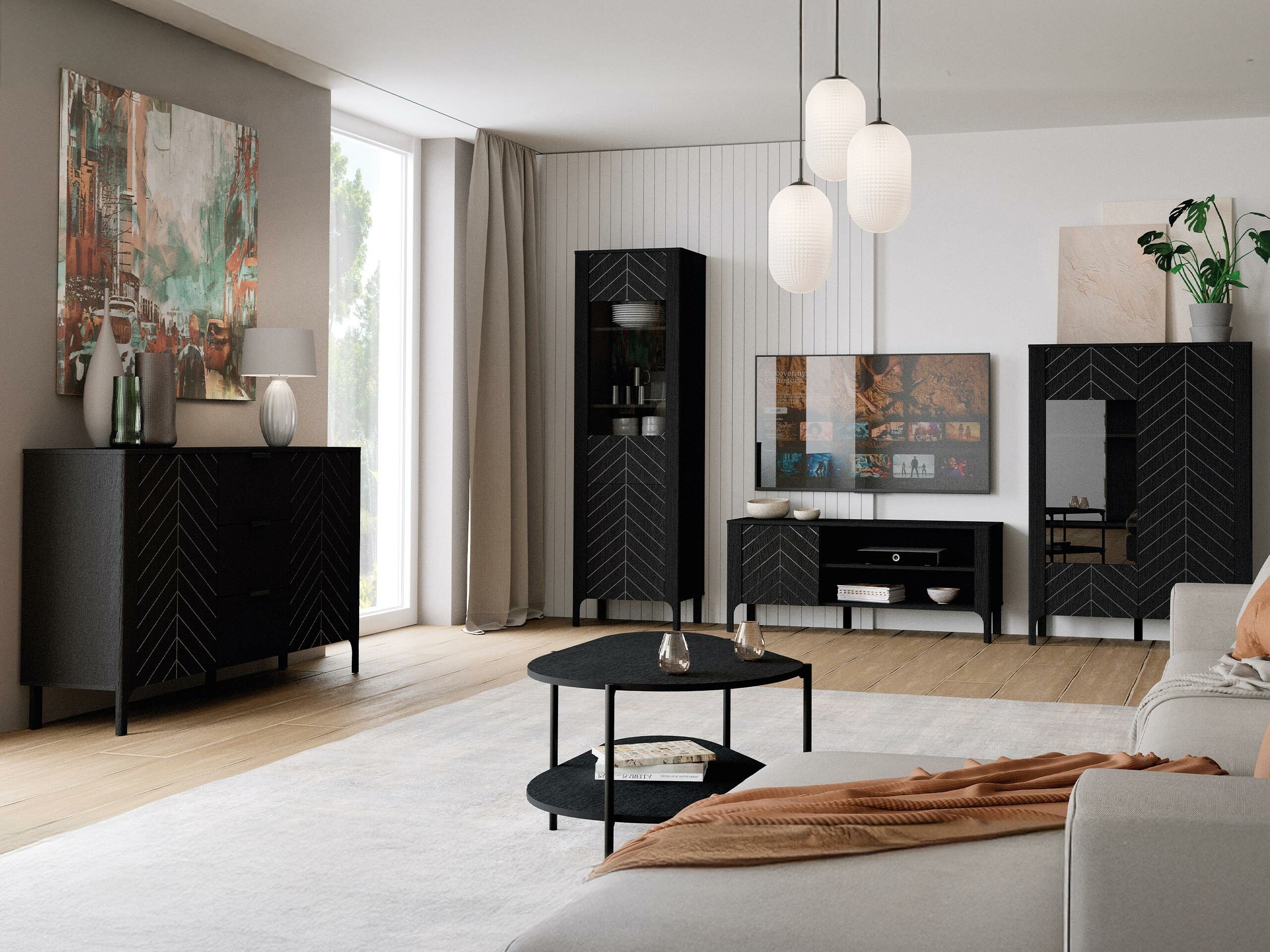 Έπιπλο τηλεόρασης Mavtoru 107 (Μαύρο)