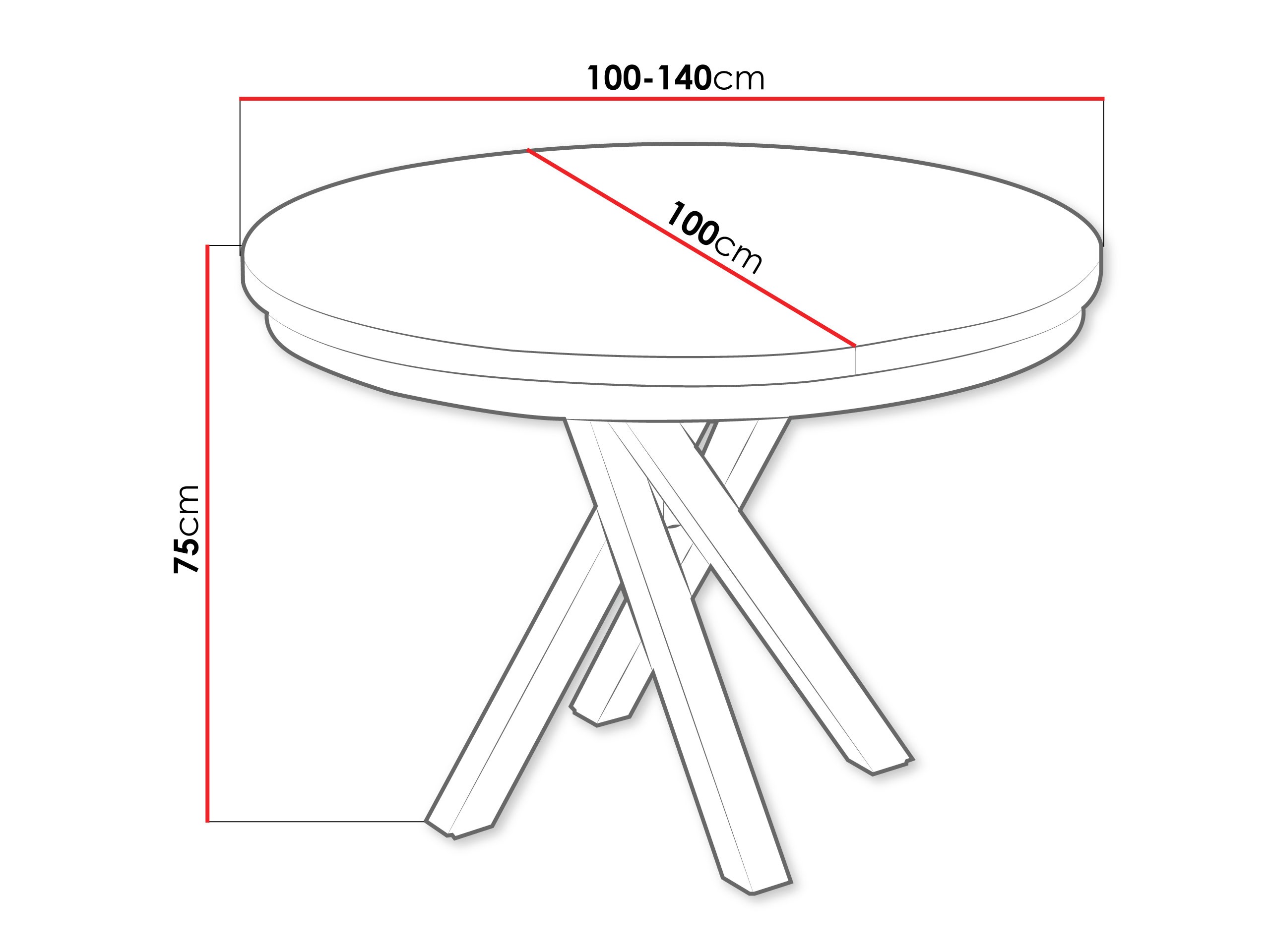 Τραπέζι Mavtoru 111 (Μαύρο)
