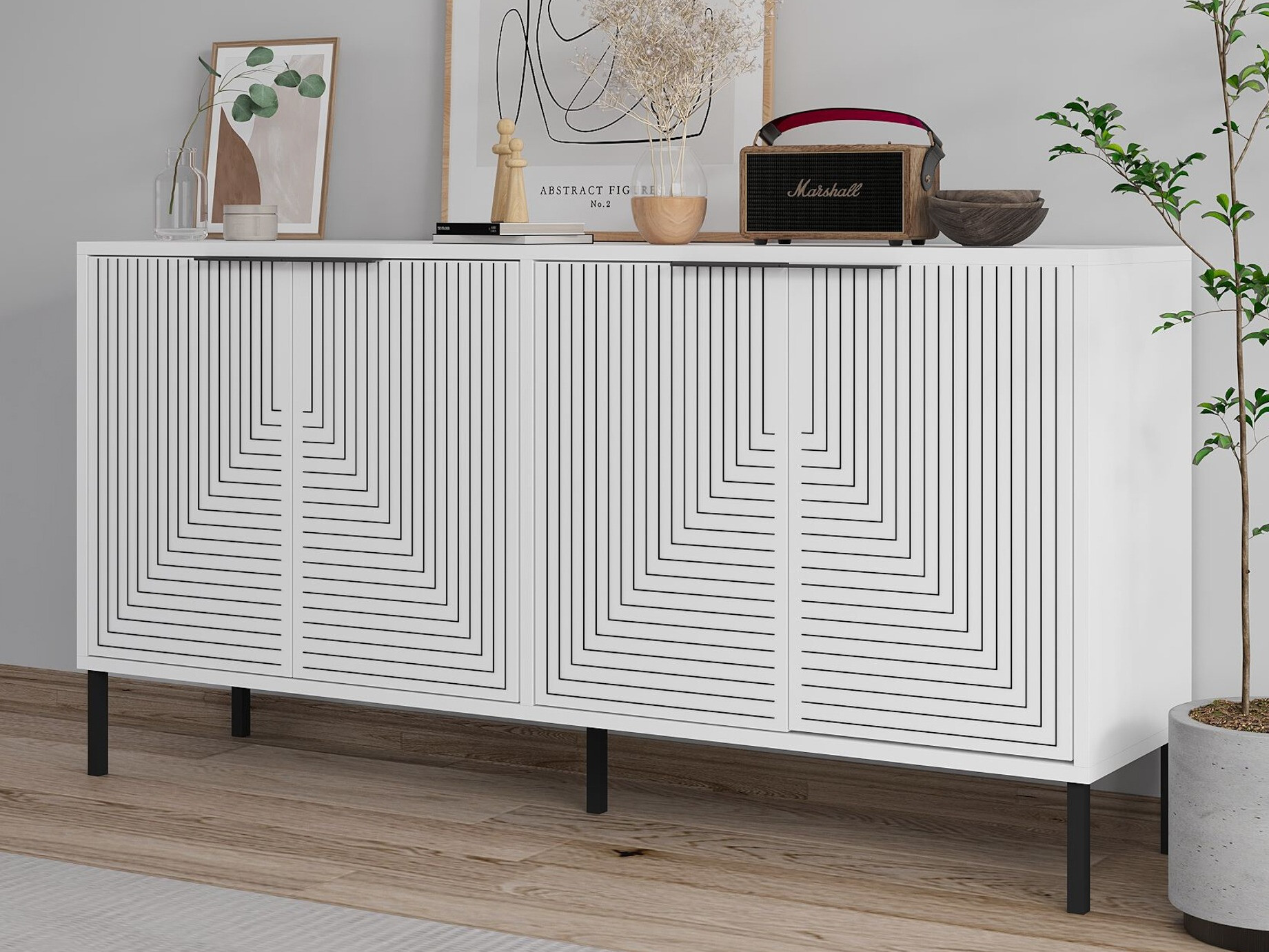 Μπουφέ Kailua 2704 (Άσπρο)