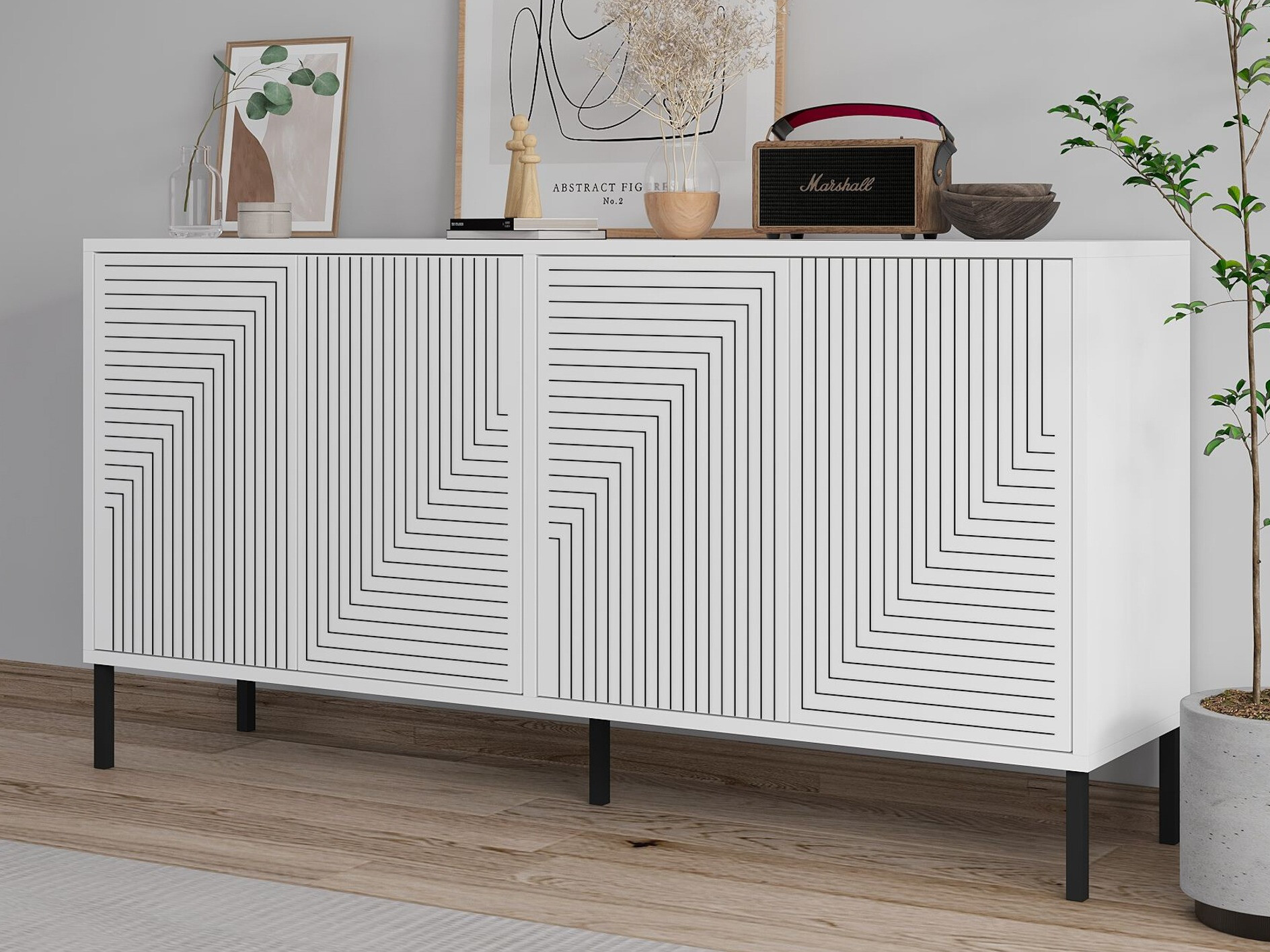 Μπουφέ Kailua 2707 (Άσπρο)