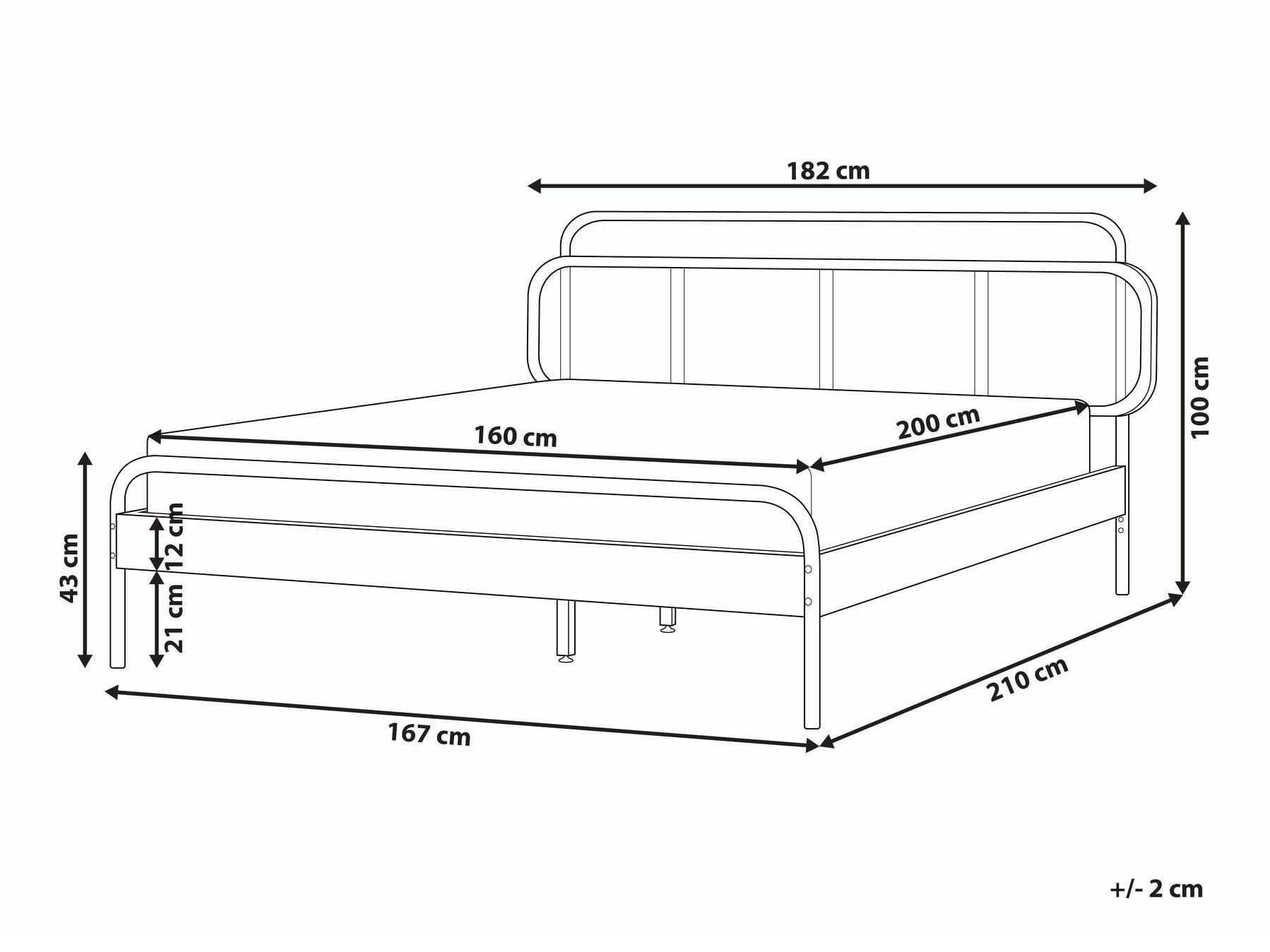 Κρεβάτι Berwyn 2034 (Καφέ)