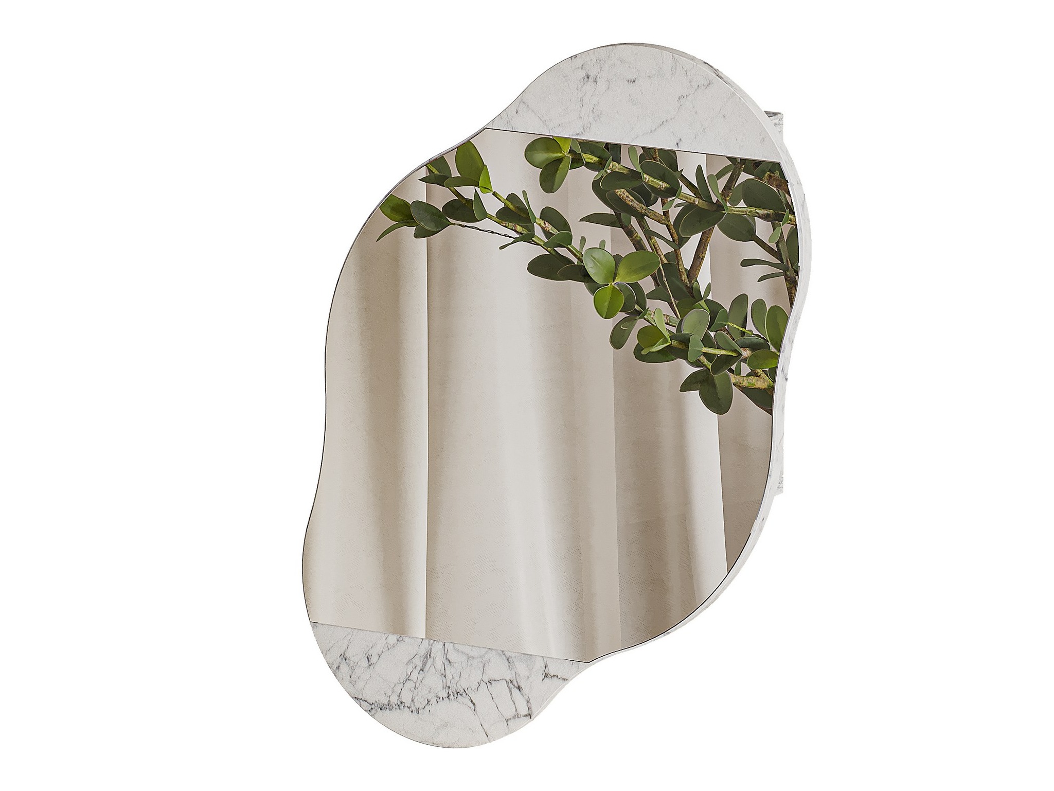 Bathroom mirror cabinet Kailua 2711 (White marble)