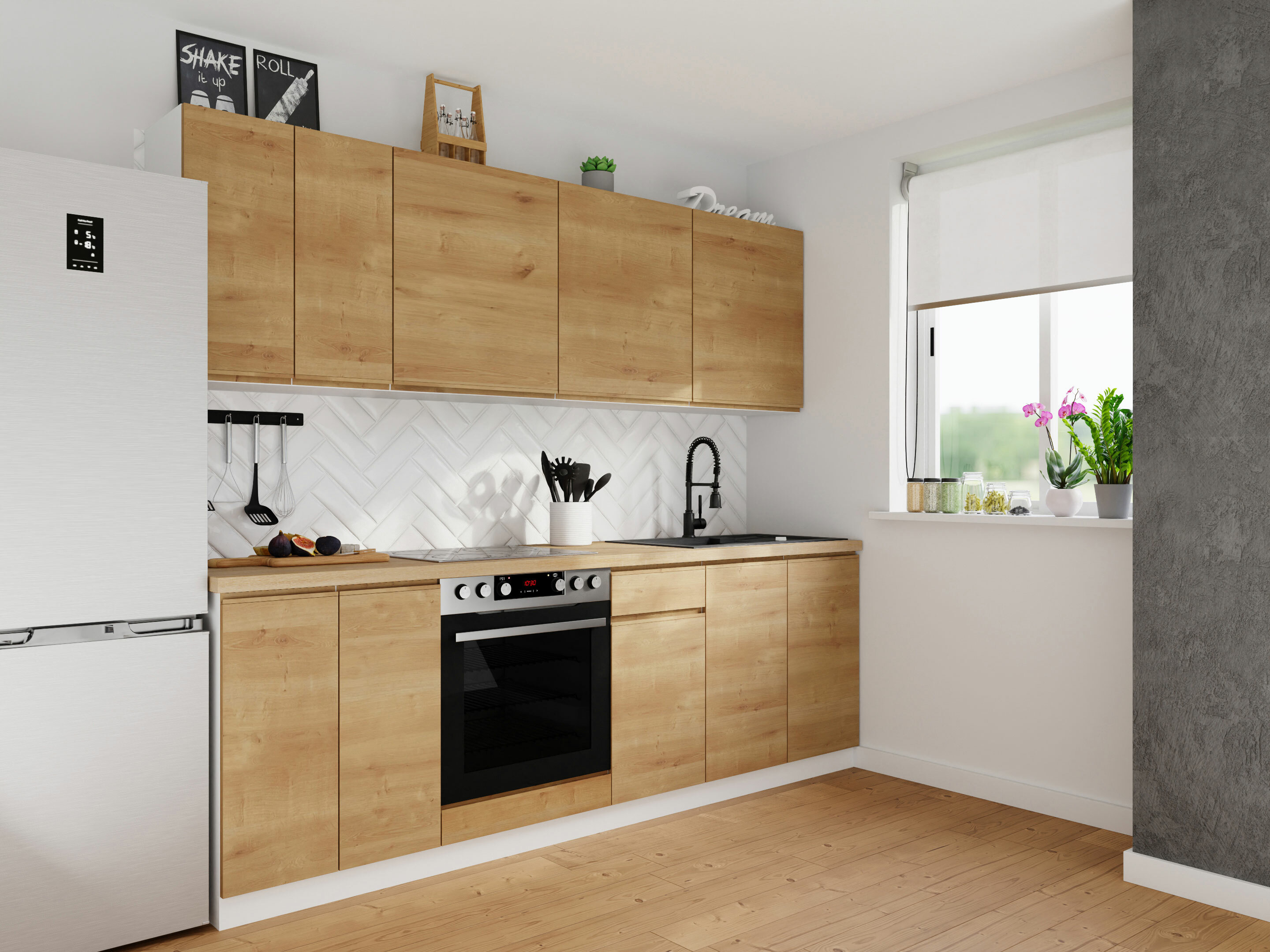 Modular kitchen set Soli Oak 163