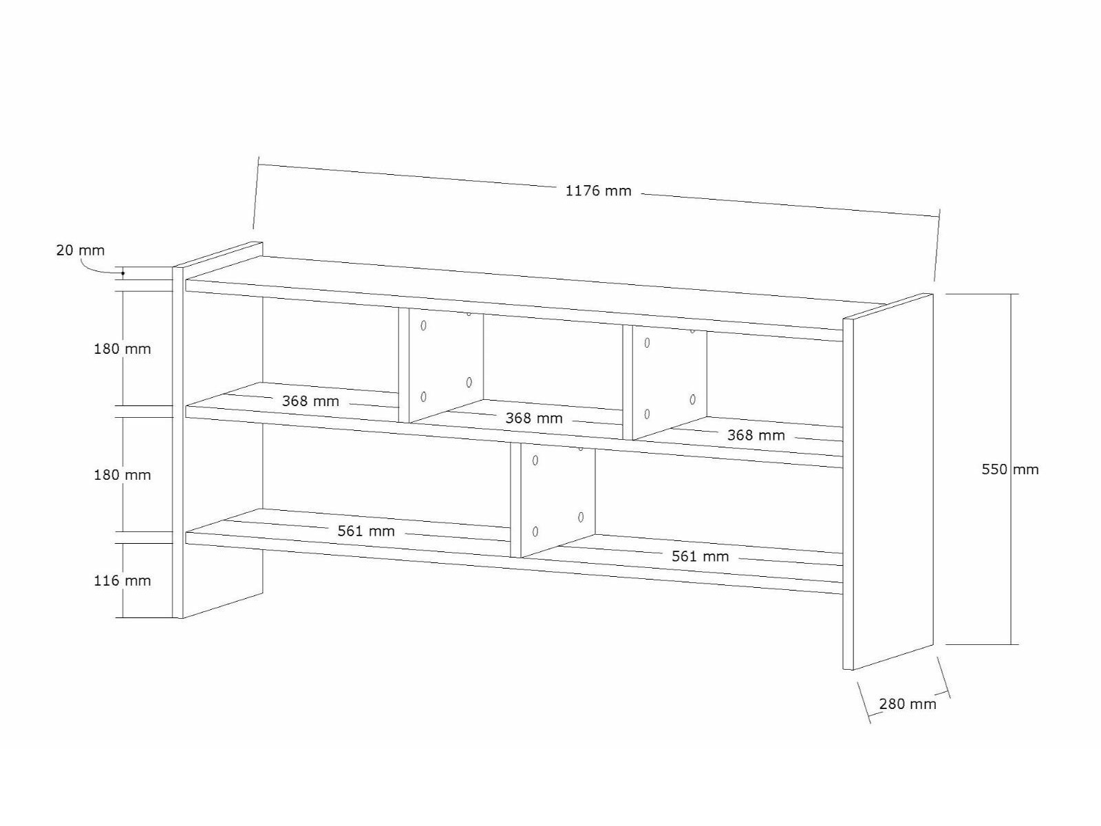 TV stand Kailua 2718 (Arctic pine tree)