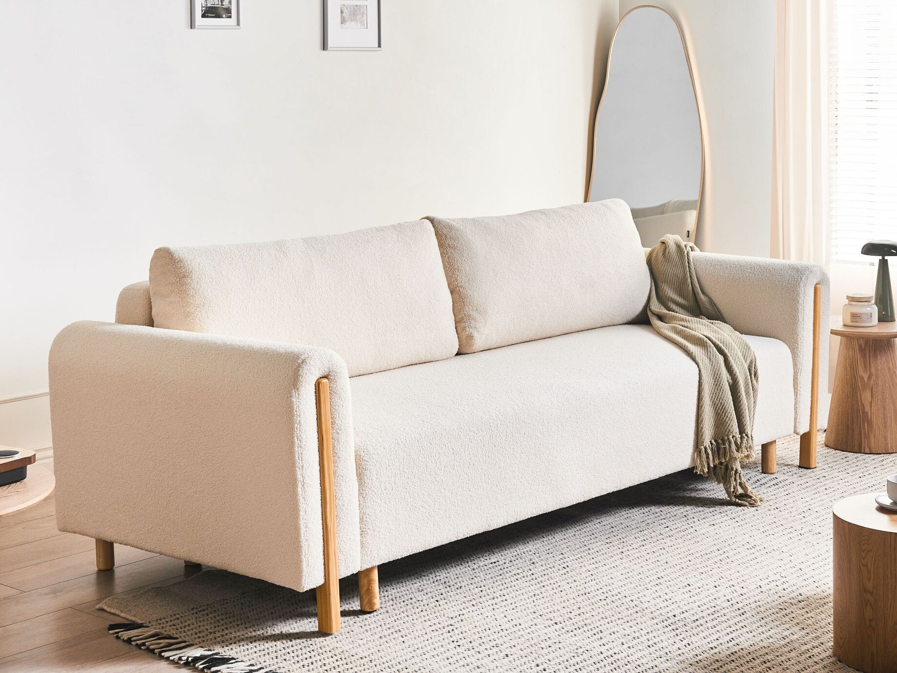 Καναπές-κρεβάτι Berwyn 2936 (Άσπρο)