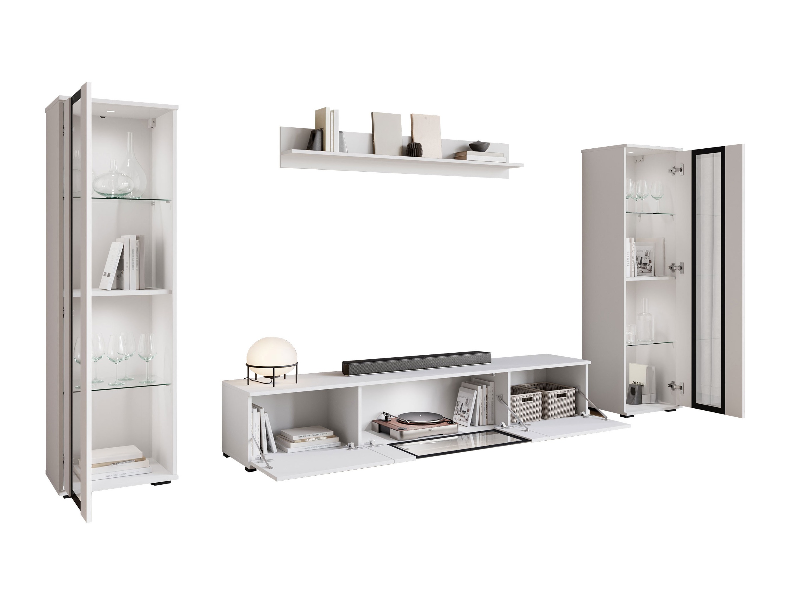 Σετ επίπλων σαλονιού Torcame 103 (Μαύρο)