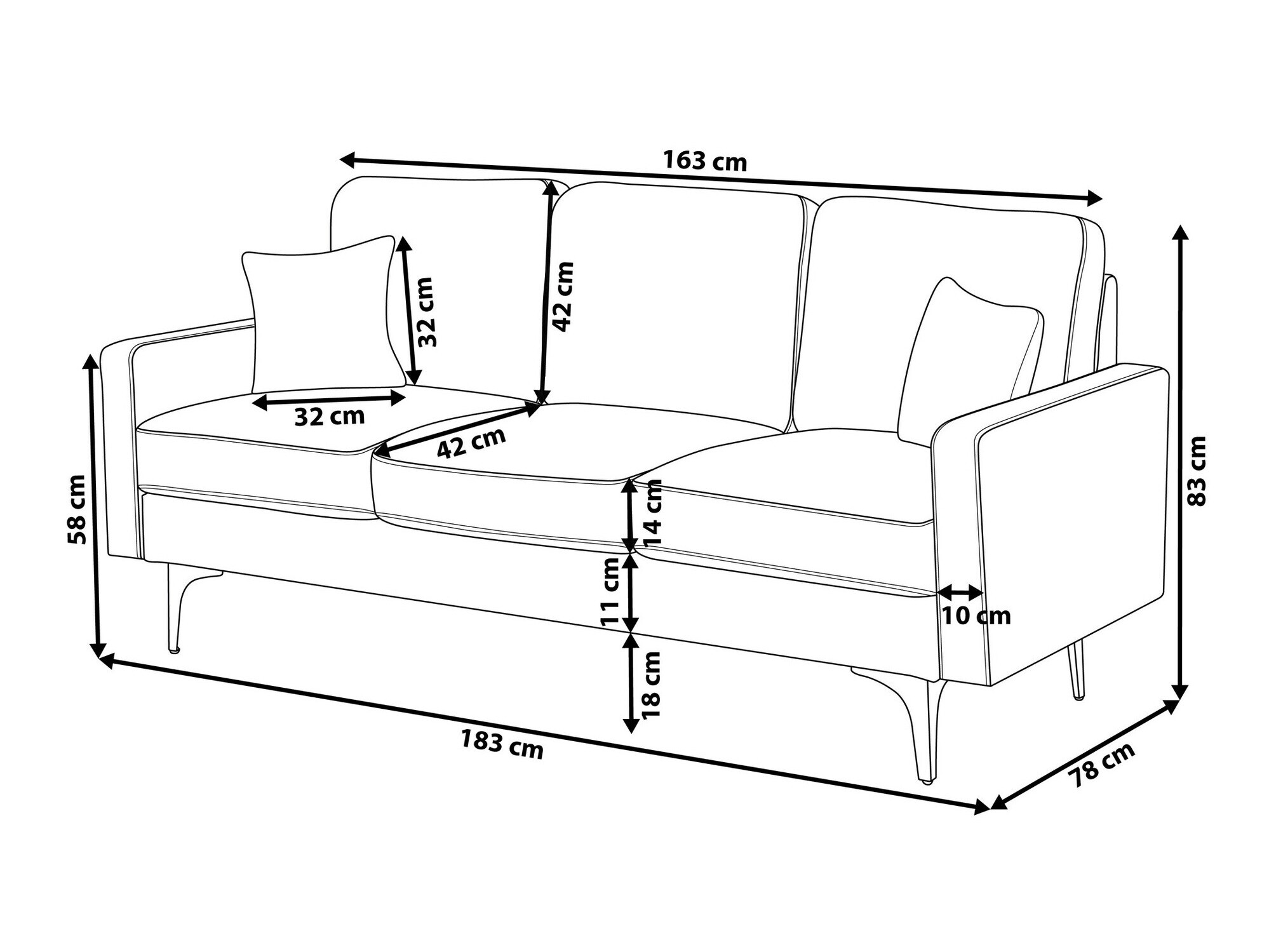 Sofa Berwyn 1258 (Brown)