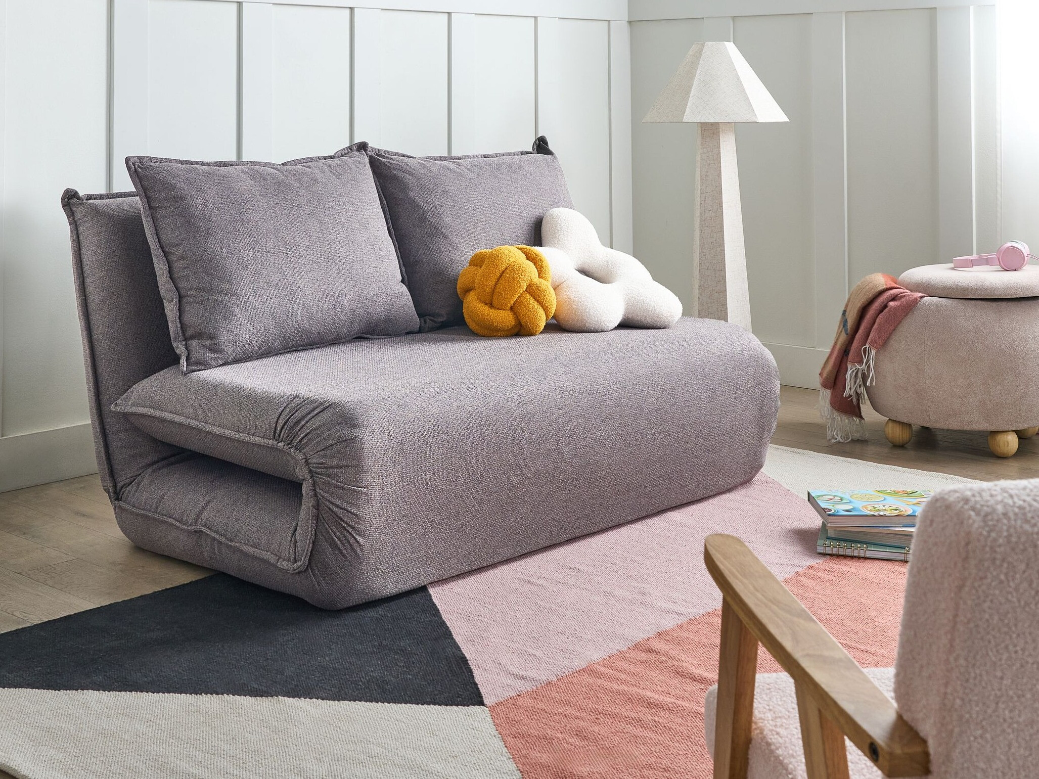 Καναπές-κρεβάτι Berwyn 2997 (Σκούρο γκρι)