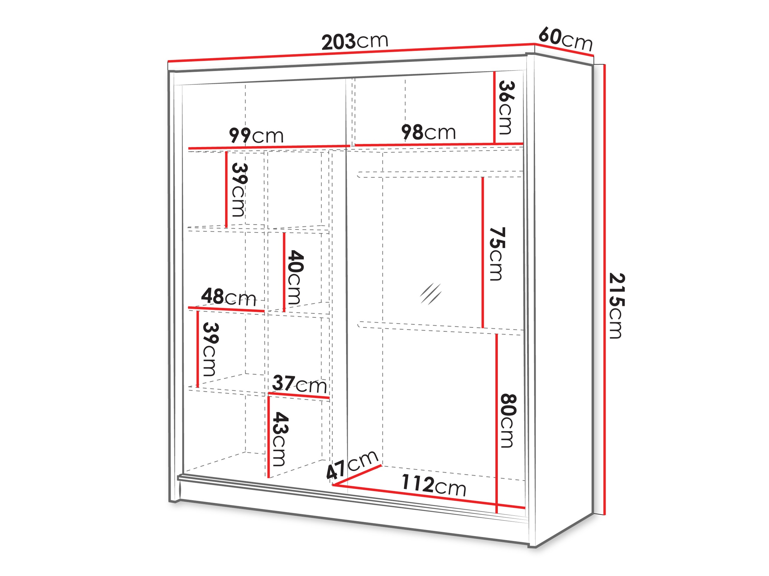 Ντουλάπα Gemes (Κασμίρι + Δρυς wotan)