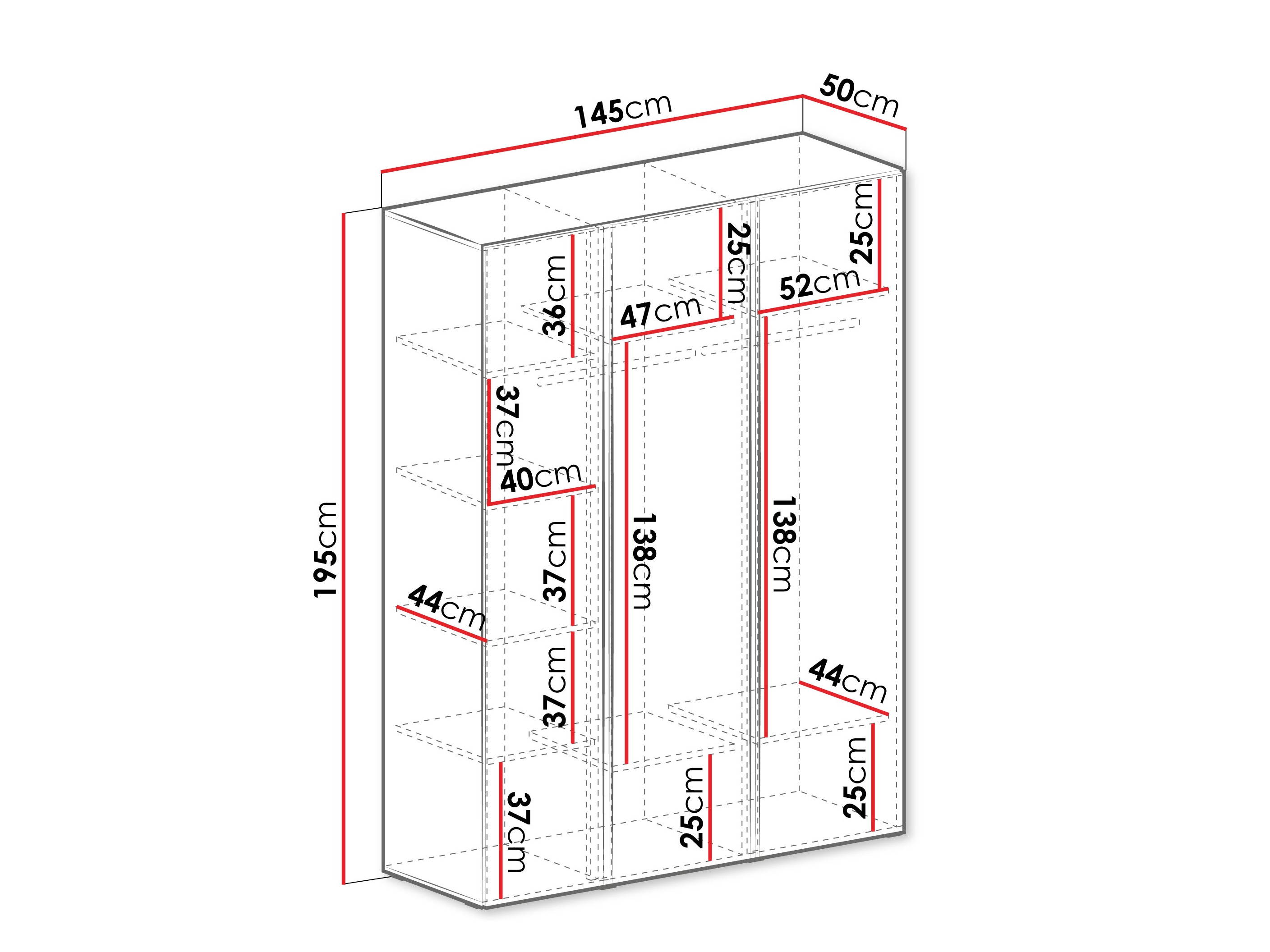 Ντουλάπα Fiosono 100 (Ευκάλυπτος + Δρυς)