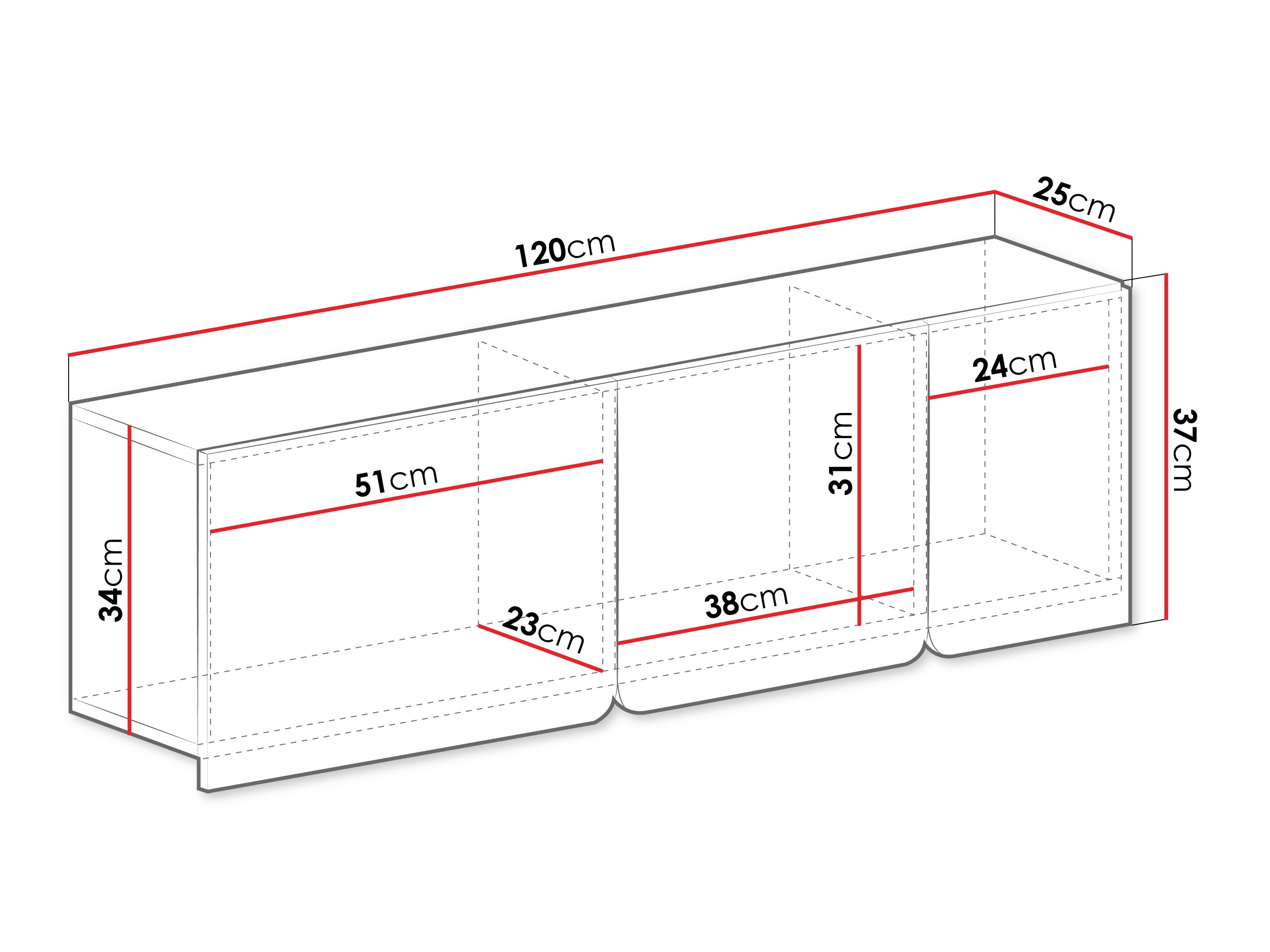 Ντουλάπι τοίχου Fiosono 111 (Ευκάλυπτος + Δρυς)