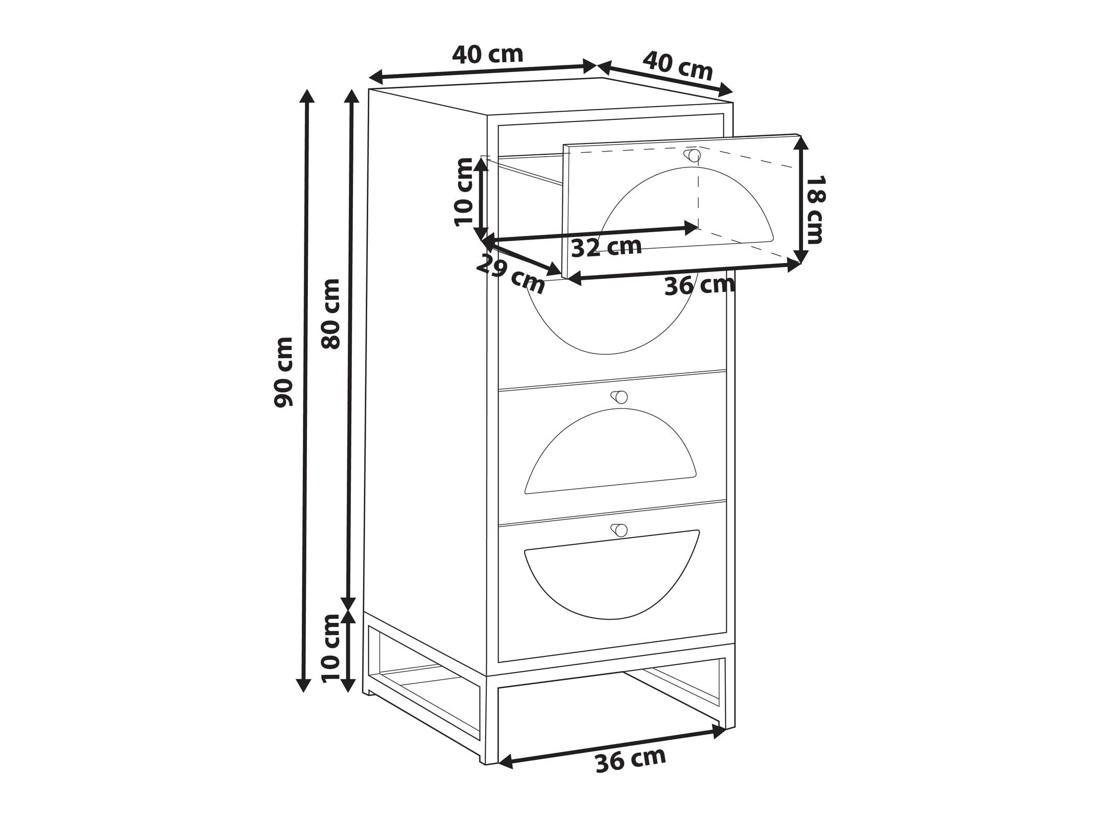 Chest of drawers Berwyn 3022