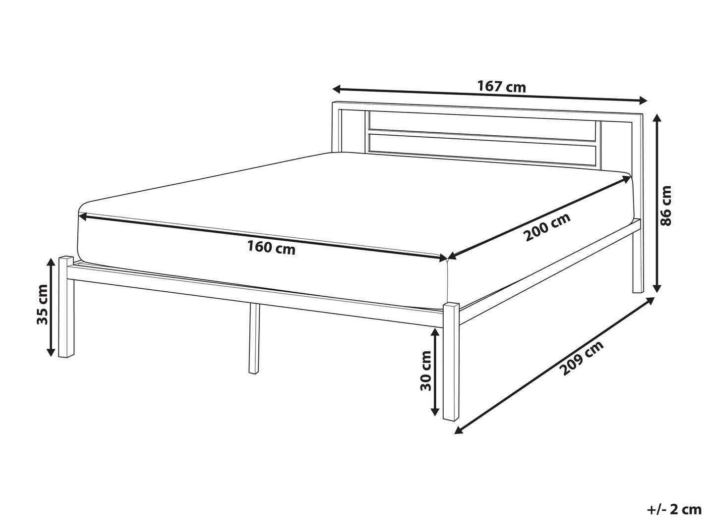 Κρεβάτι Berwyn 771 (Μαύρο)