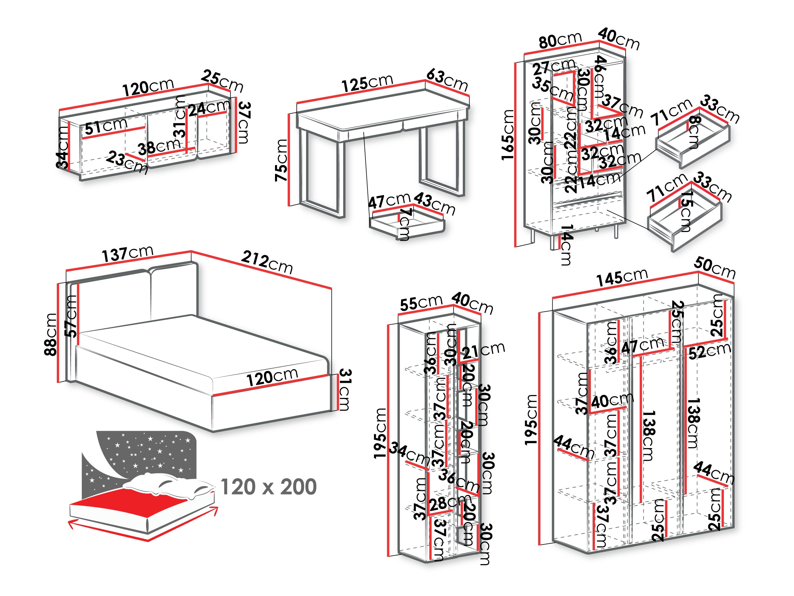 Σετ επίπλων Fiosono 114 (Μπεζ + Ελαφριά δρυς)