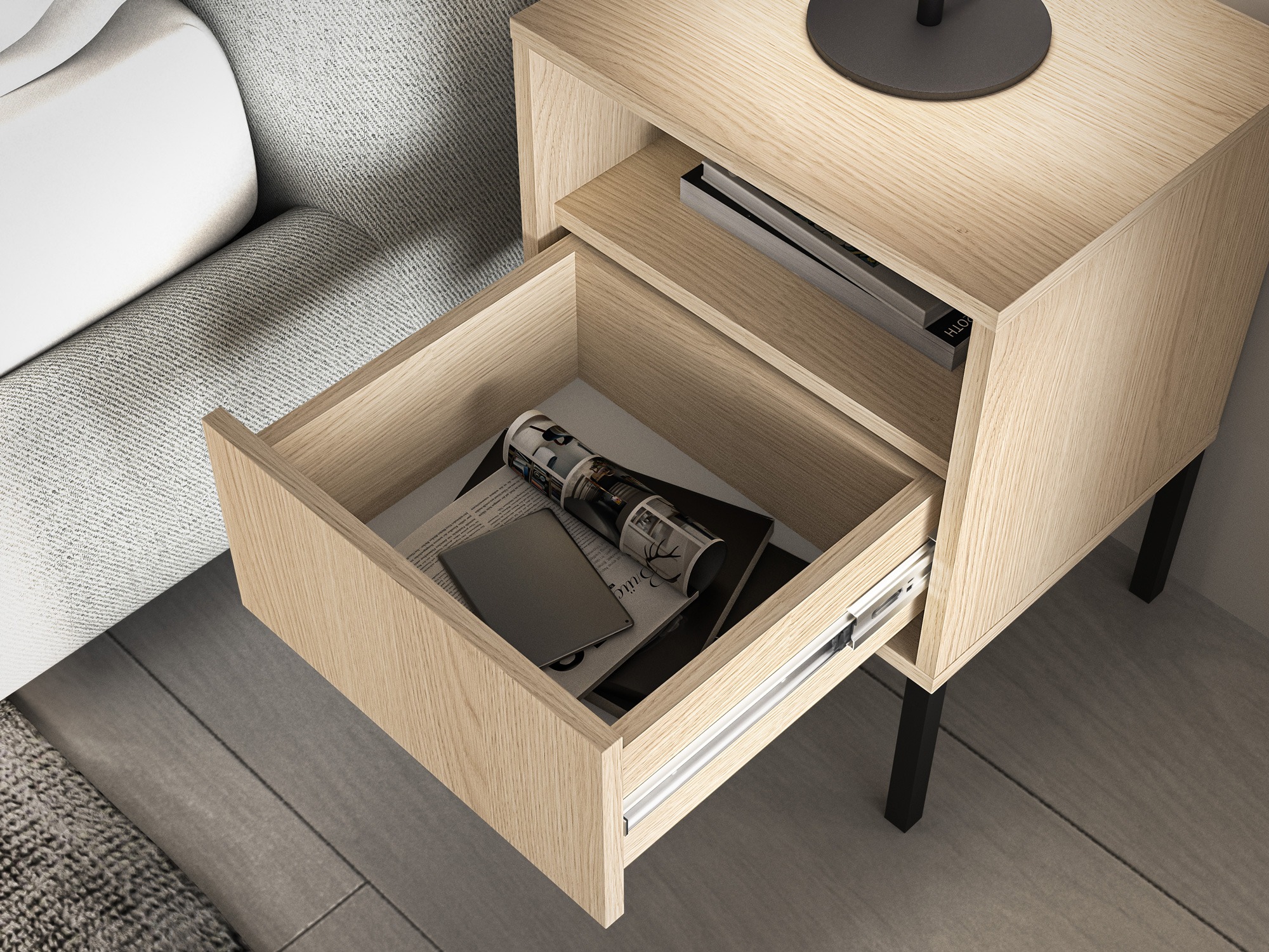 Κομοδίνο Virsalo 104 (Δρυς)