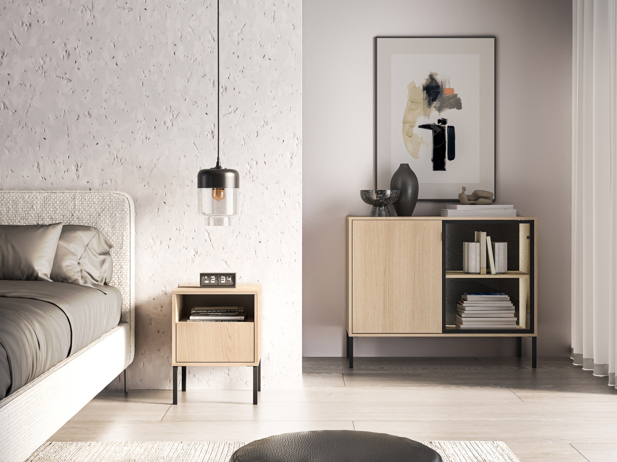 Κομοδίνο Virsalo 104 (Δρυς)