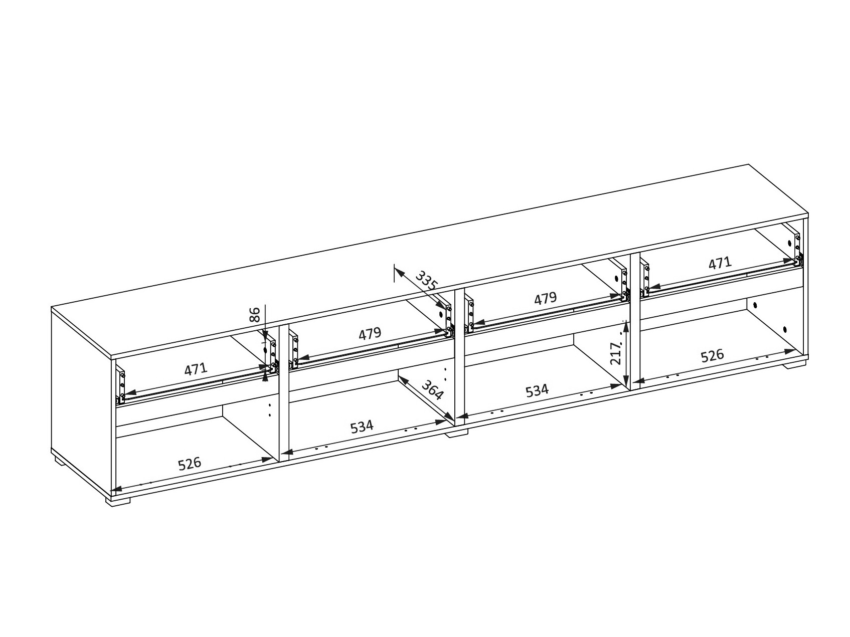 Έπιπλο τηλεόρασης Alfere 101 (Άσπρο)