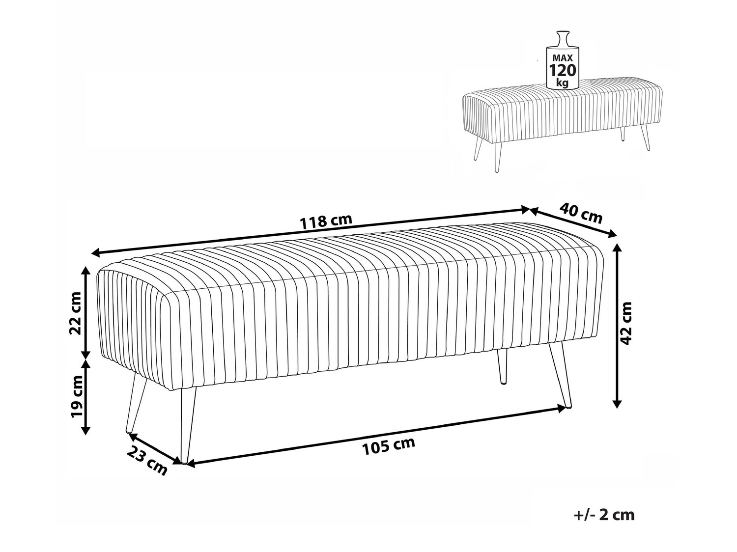 Upholstered bench SG4106