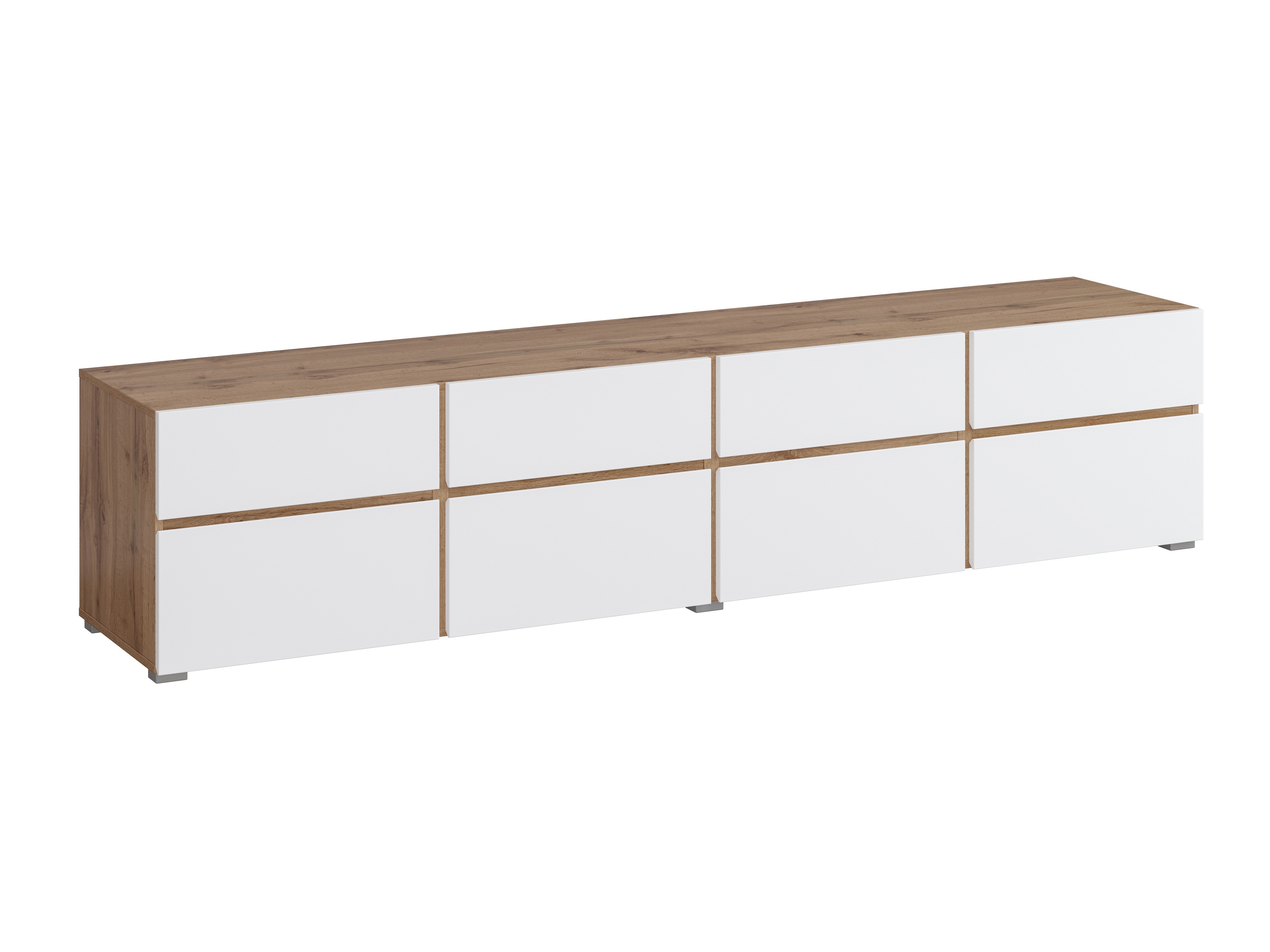 Έπιπλο τηλεόρασης Alfere 101 (Wotak δρυς + Άσπρο)